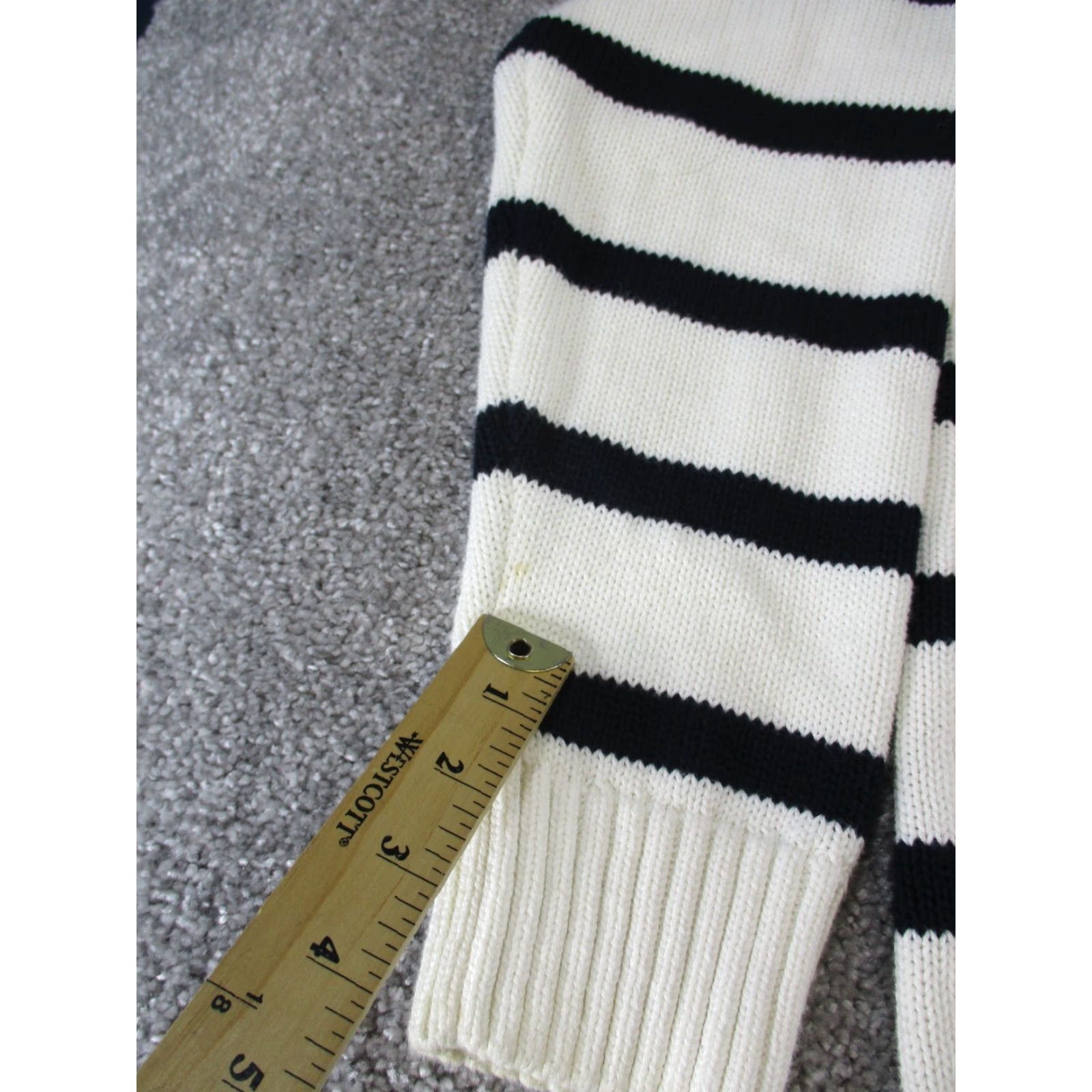 Zara VINTAGE Zara Sweater Womens Small Ivory Black Cotton Turtleneck XS? Size S / US 4 / IT 40 - 5 Thumbnail