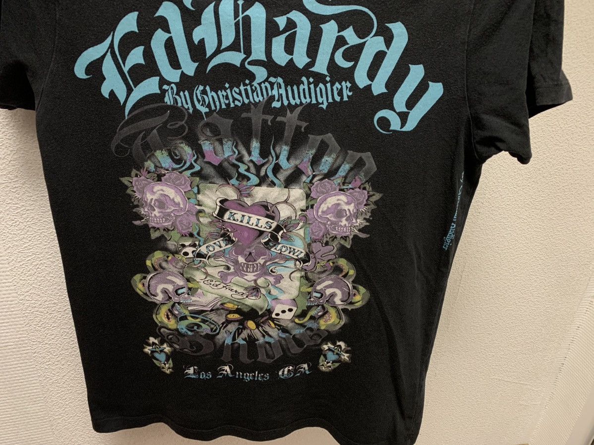 Ed Hardy Edhardy Ed Hardy Christian Audigier black t-shirt M made Usa Size US M / EU 48-50 / 2 - 8 Thumbnail