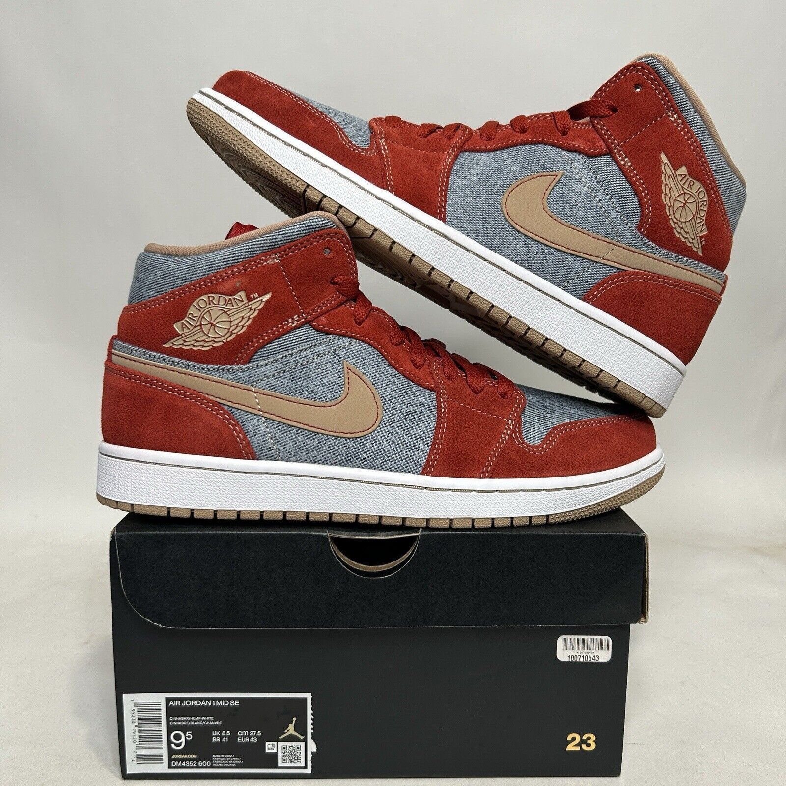 Nike Nike Air Jordan 1 Mid SE “Denim” 2024 Size US 9.5 / EU 42-43 - 1 Thumbnail