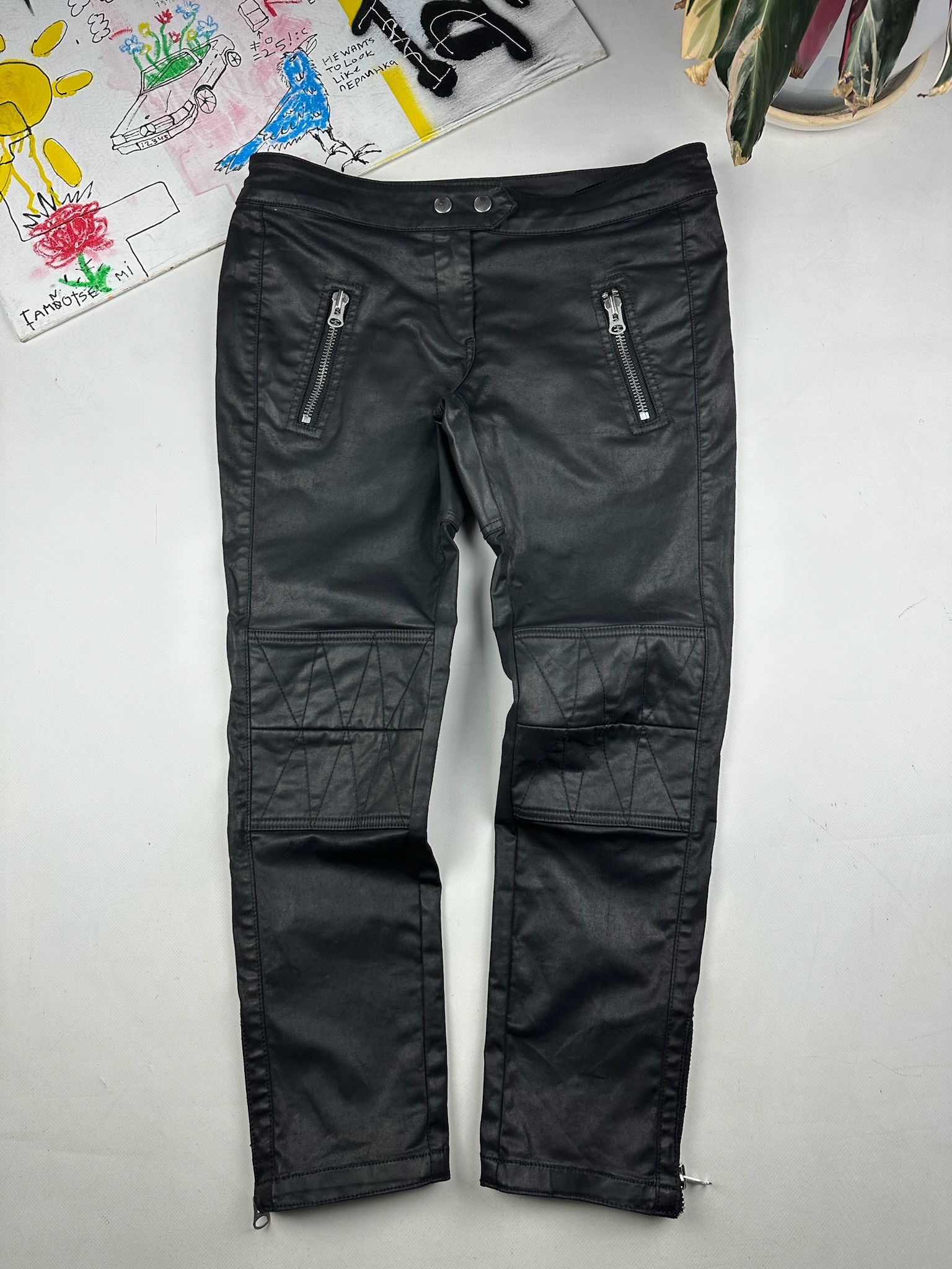 H&M × Isabel Marant Isabel Marant x H&M pour leather biker pants Size 30" / US 8 / IT 44 - 1 Thumbnail