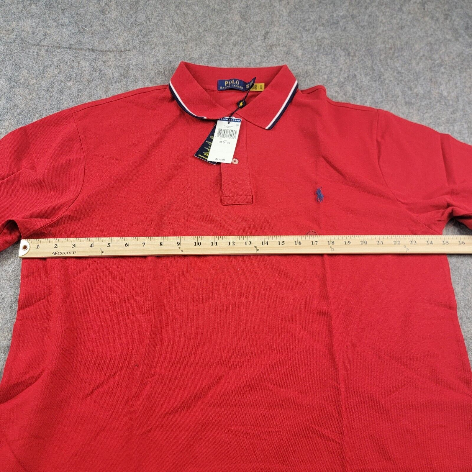 Polo Ralph Lauren Polo Ralph Lauren Tipped Collar Polo Shirt Custom Slim Fit Size US XXL / EU 58 / 5 - 4 Thumbnail