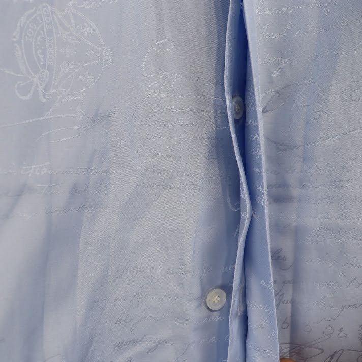 Berluti o1rshd1 Button Up Shirt in Sky Blue Size US M / EU 48-50 / 2 - 7 Thumbnail
