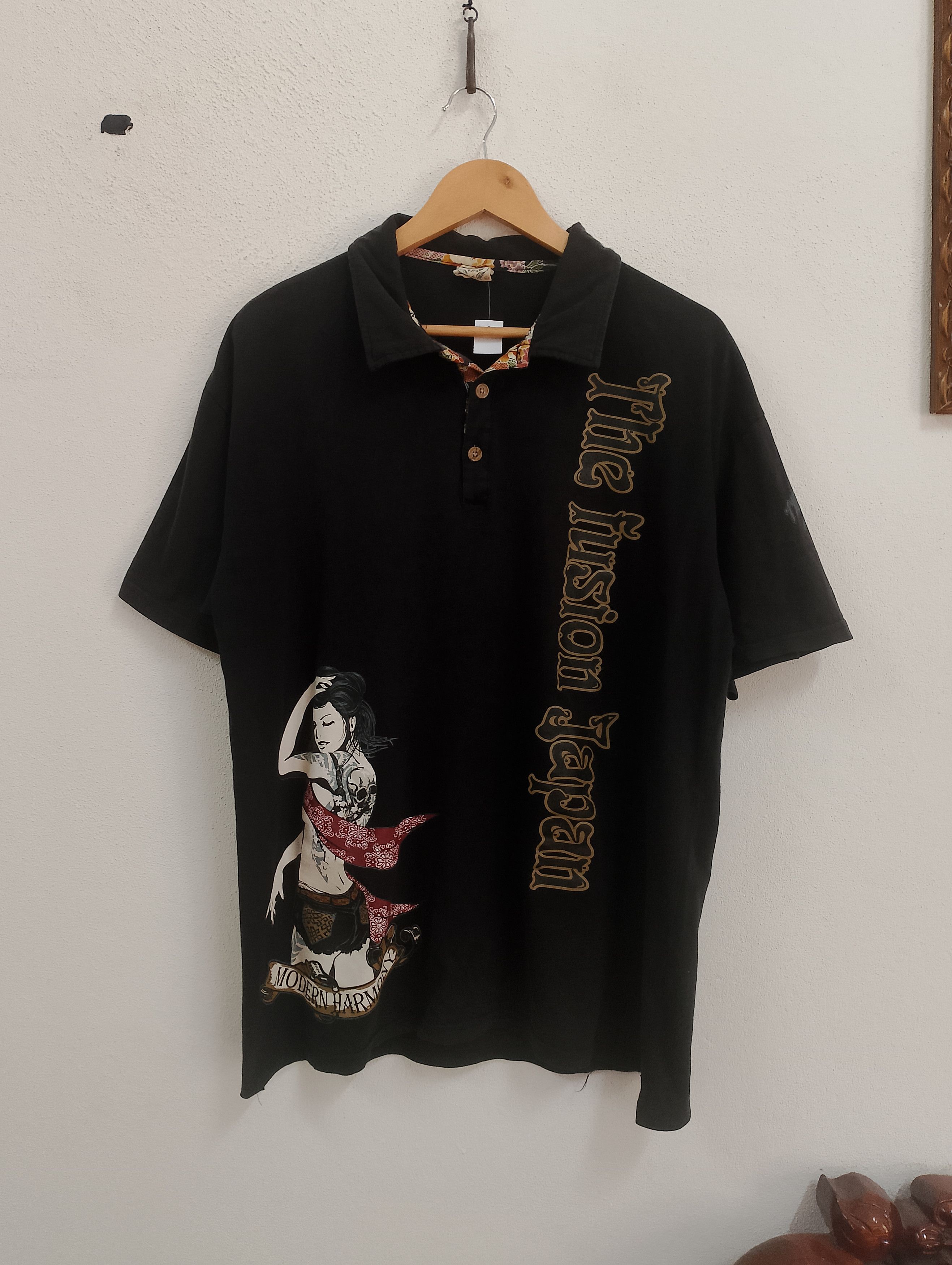 Japanese Brand Vintage Japanese Tattoo Art Polo Shirt Size US L / EU 52-54 / 3 - 1 Thumbnail