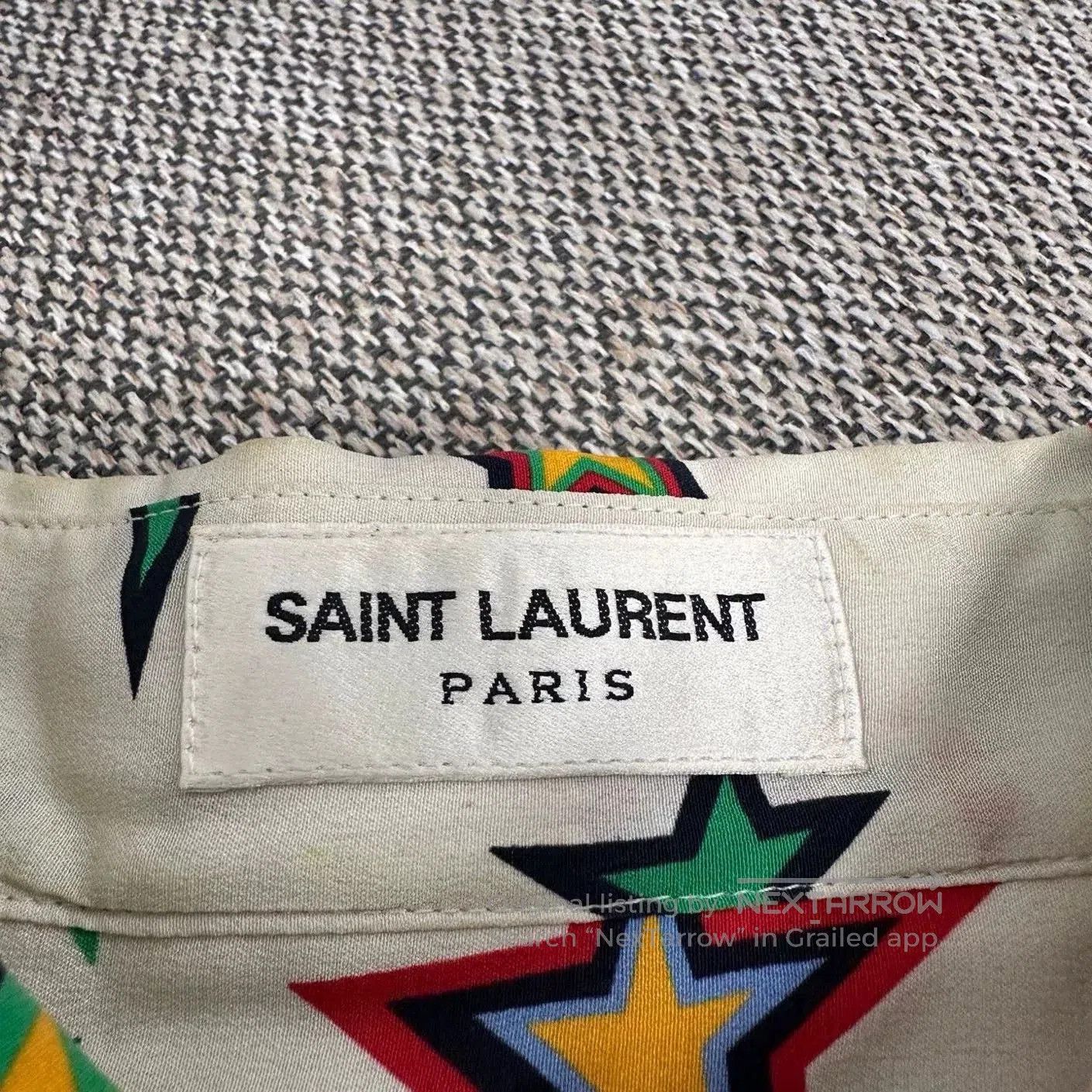 Saint Laurent Paris Saint Laurent Star Print Silk Long. Size XS / US 0-2 / IT 36-38 - 3 Thumbnail