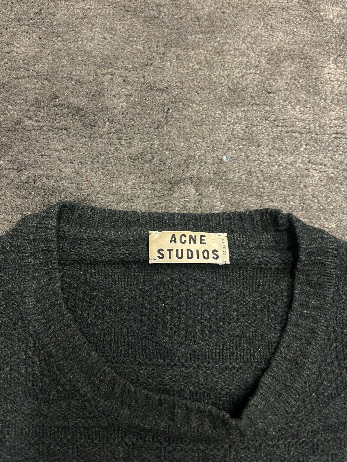 Acne Studios Archive Acne Studios Dark Green Wool Sweater Size L Size US L / EU 52-54 / 3 - 3 Thumbnail