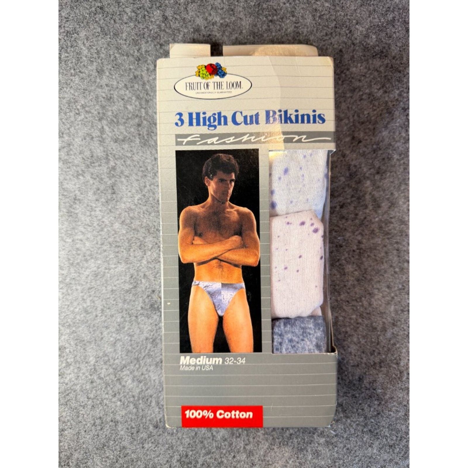 Fruit Of The Loom Vintage Fruit of the Loom High Cut Bikinis 1987 New Medium Size 32 - 2 Thumbnail