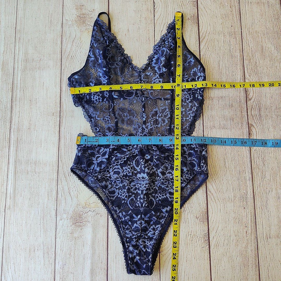 Salvage Savage X Fenty Sheer Stretch Floral Lace Teddy sz S Size S / US 4 / IT 40 - 9 Thumbnail