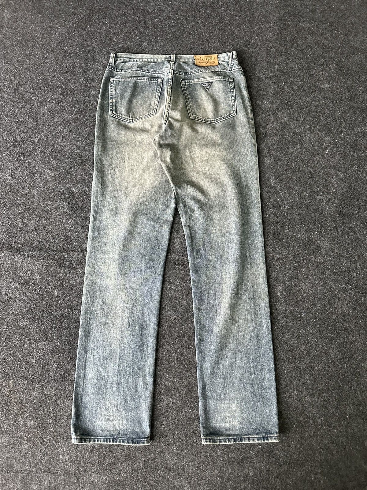 Guess × Vintage Vintage Guess Denia Usa Distressed Denim D227 Size US 33 - 3 Thumbnail
