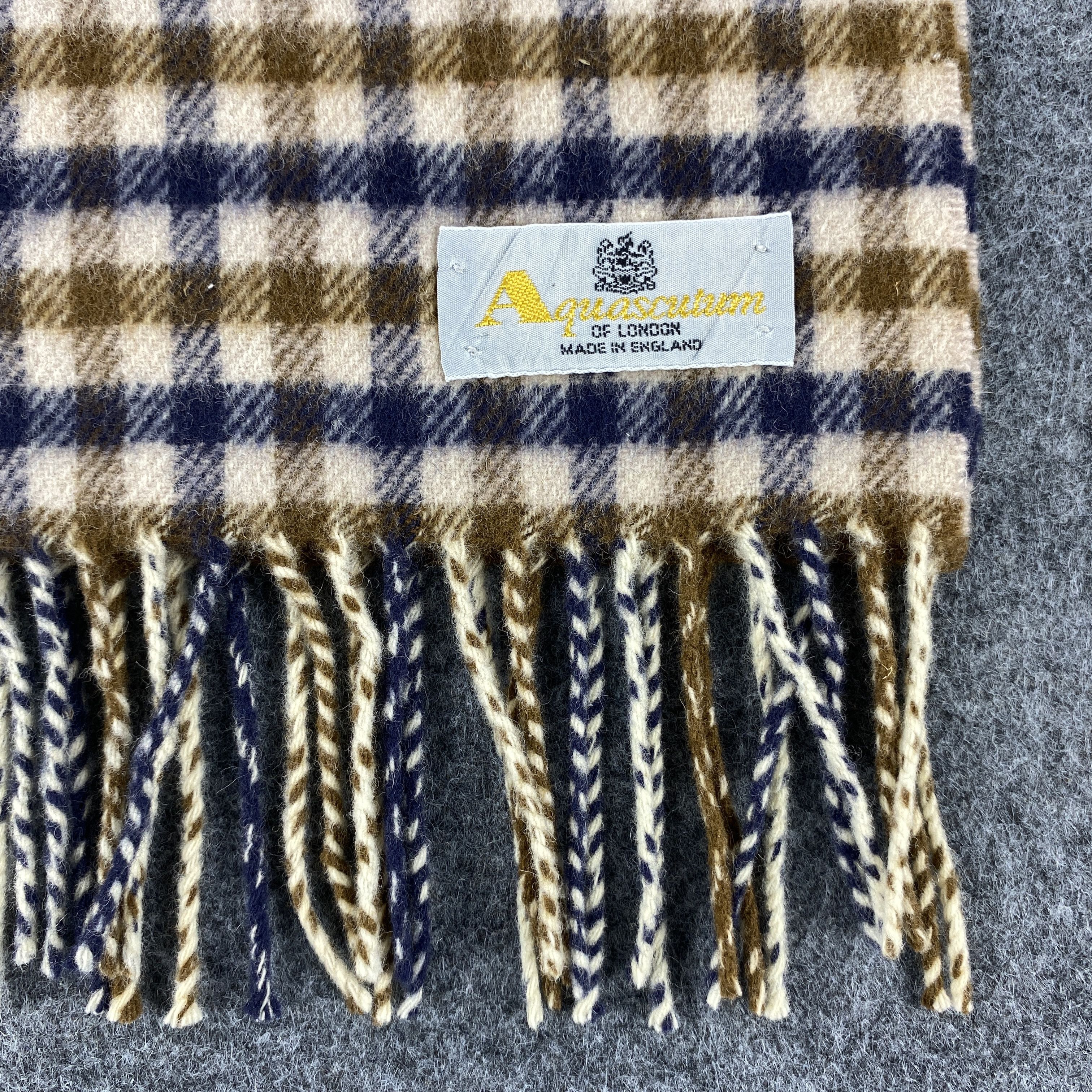 Aquascutum × Vintage Aquascutum Scarf # Muffler # Neckwear # D613 Size ONE SIZE - 2 Thumbnail