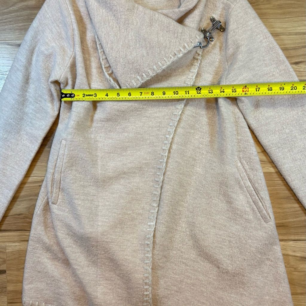 Other Garnet Hill Women’s Small Beige Asym Coat Toggle Size XXS / US 00 / IT 34 - 4 Thumbnail
