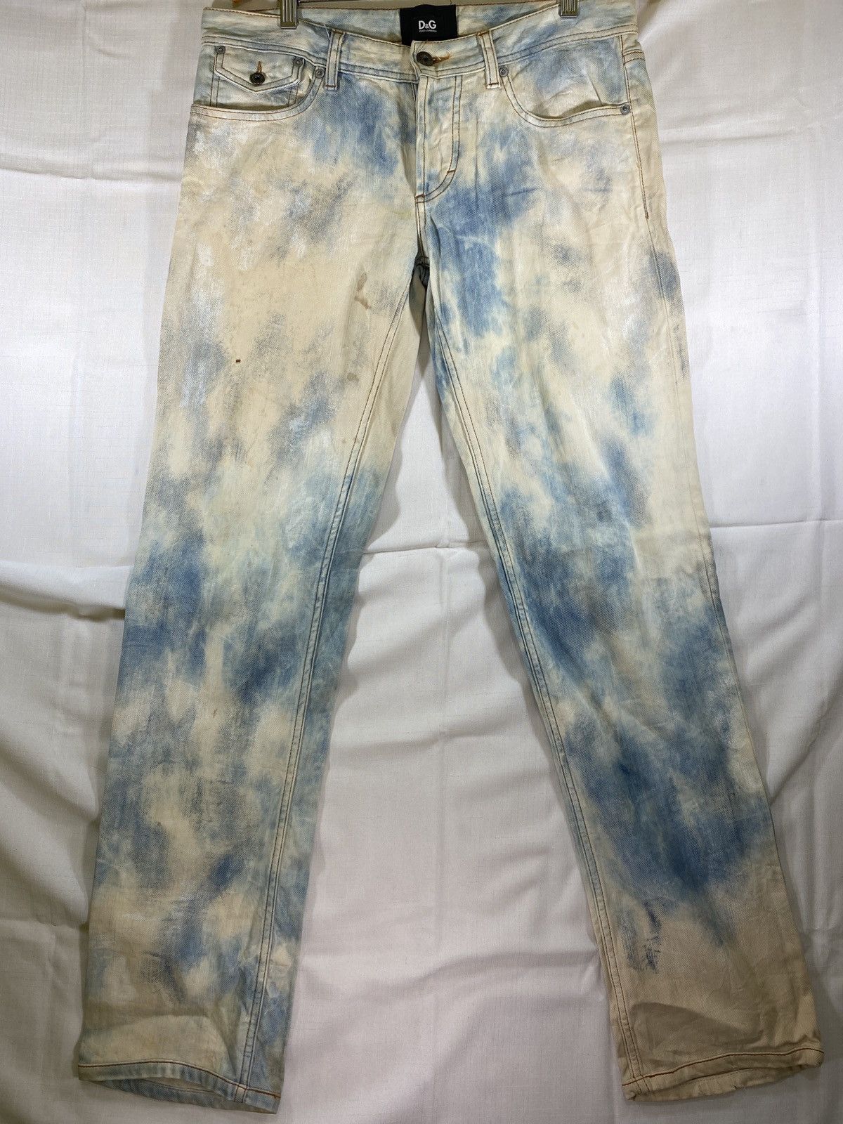 Dolce & Gabbana washed denim cowboy pants Size US 34 / EU 50 - 1 Thumbnail