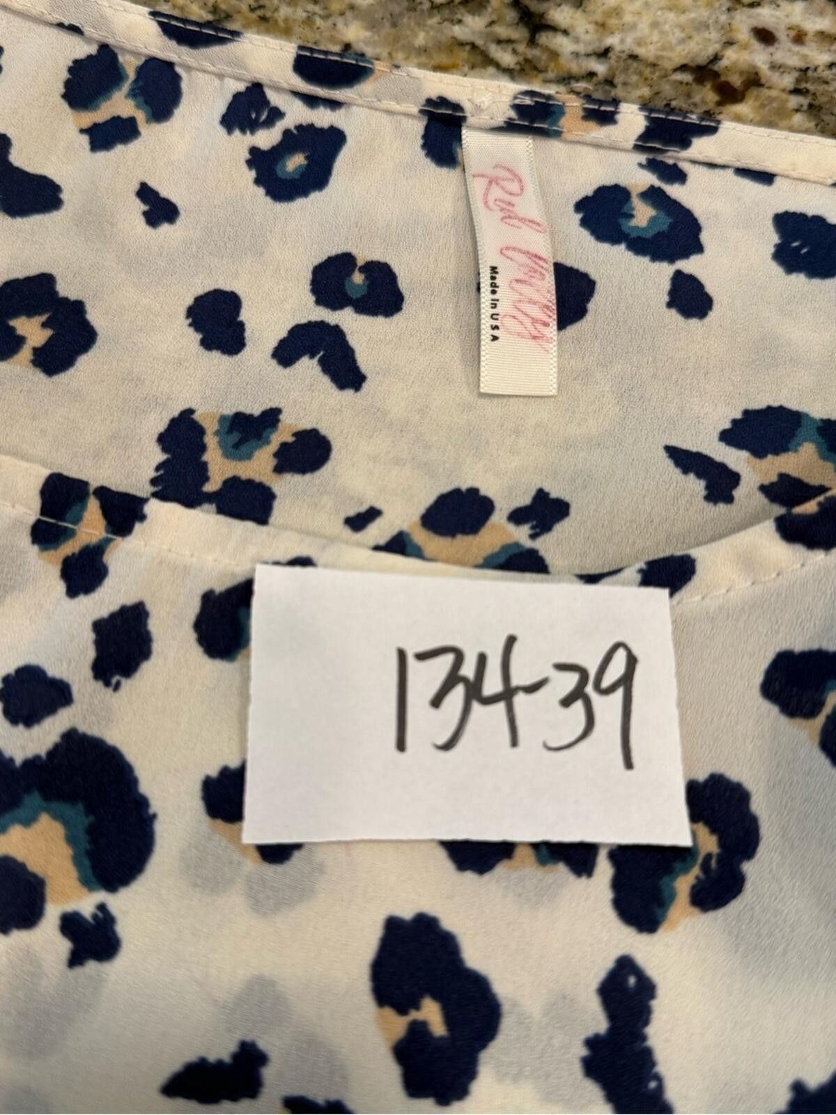 Other Red Lolly boho leopard print top white blue tan black SZ SM Size S / US 4 / IT 40 - 10 Thumbnail