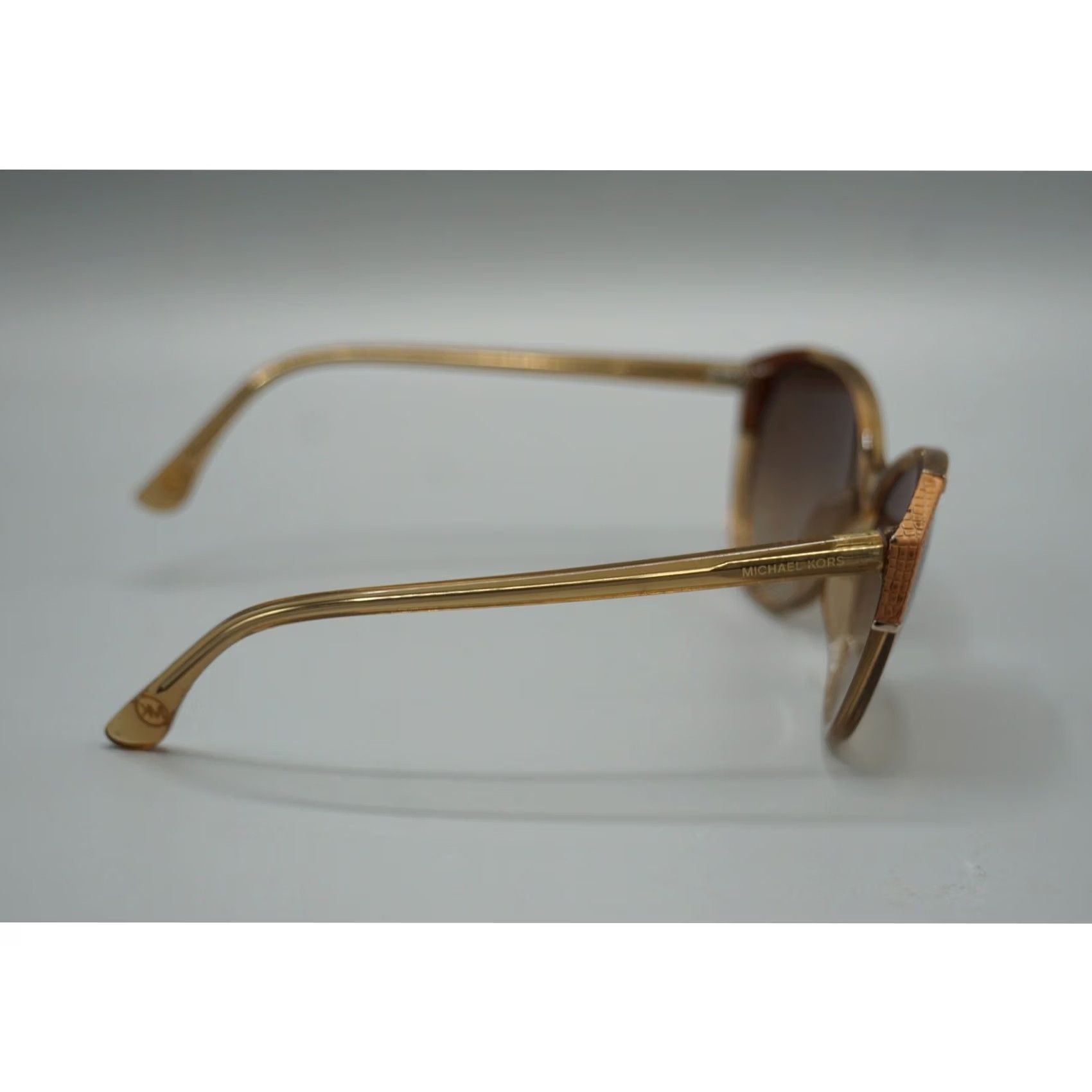 Michael Kors VINTAGE Michael Kors Paige M2887S Sunglasses Cat Eye 259 Gold Brown Gradient Womens 58□14 135mm Size ONE SIZE - 4 Thumbnail