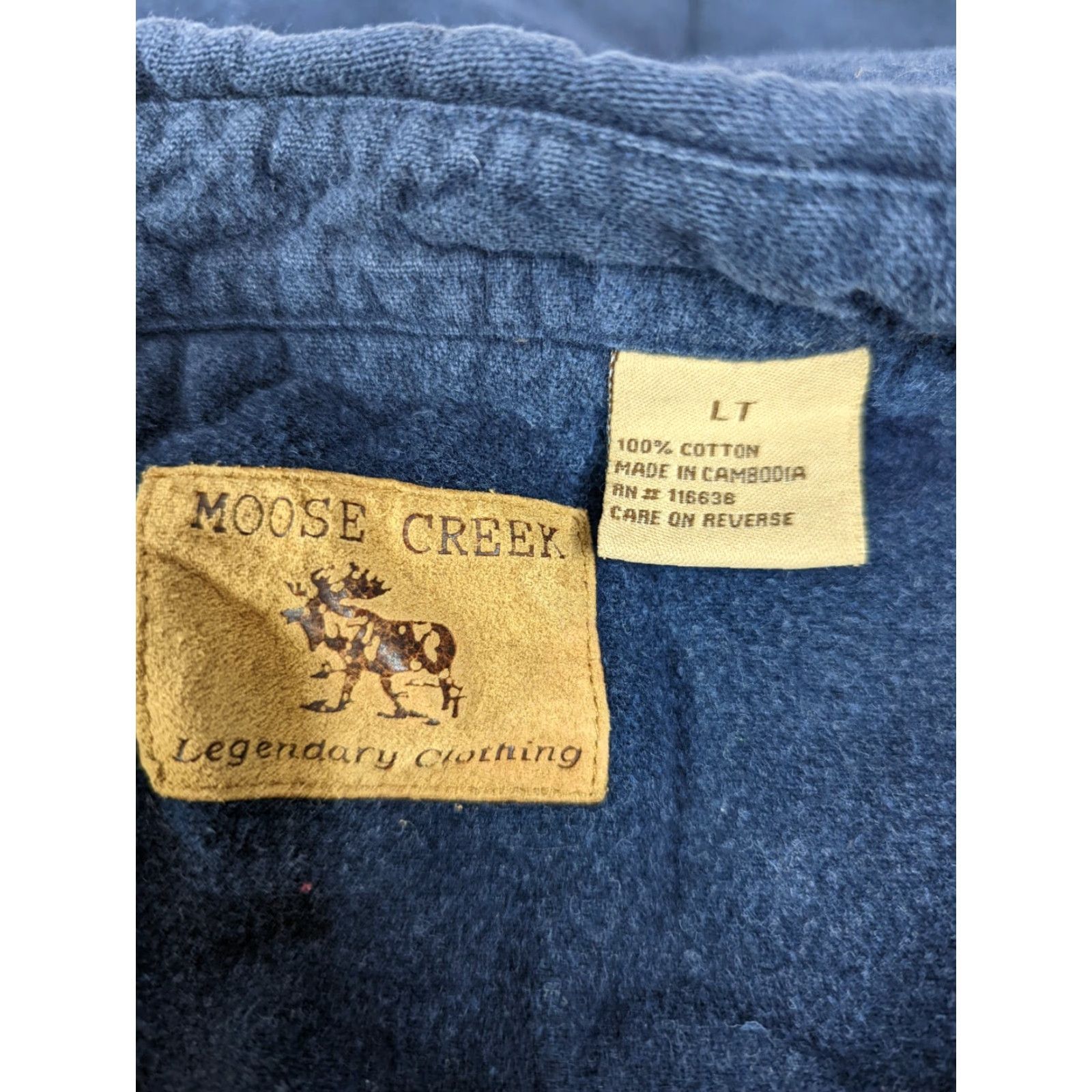 Vintage VINTAGE Moose Creek Blue Chamois Flannel Shirt Heavy Cotton Men MT Medium Tall L T3F Size US M / EU 48-50 / 2 - 4 Thumbnail