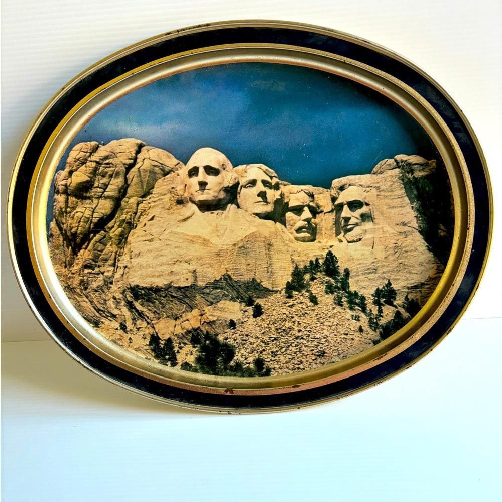 Designer Mount Rushmore Metal Serving Tray - 1986 Size ONE SIZE - 1 Thumbnail
