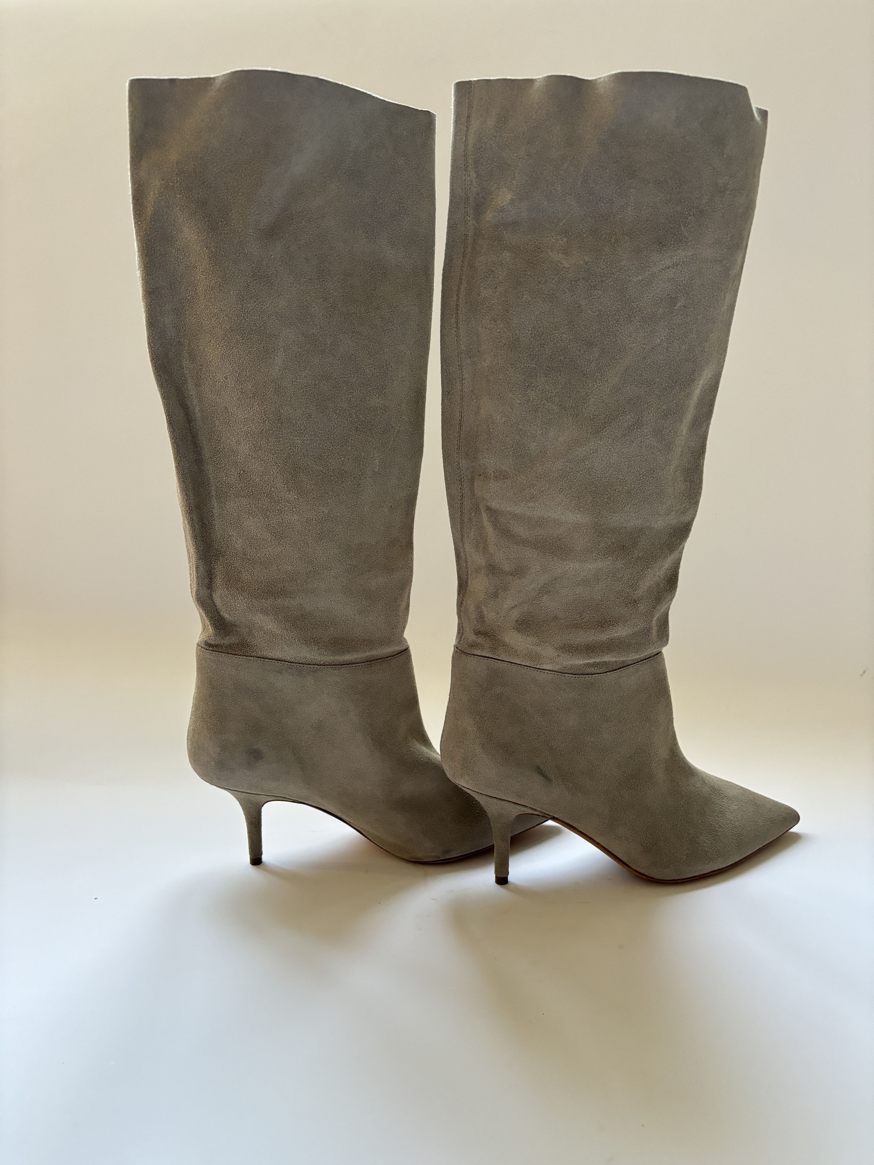 Kanye West × Yeezy ⚡️QUICK SALE⚡️2018 Yeezy Season 7 Beige Suede High Boots Size US 8 / IT 38 - 7 Thumbnail
