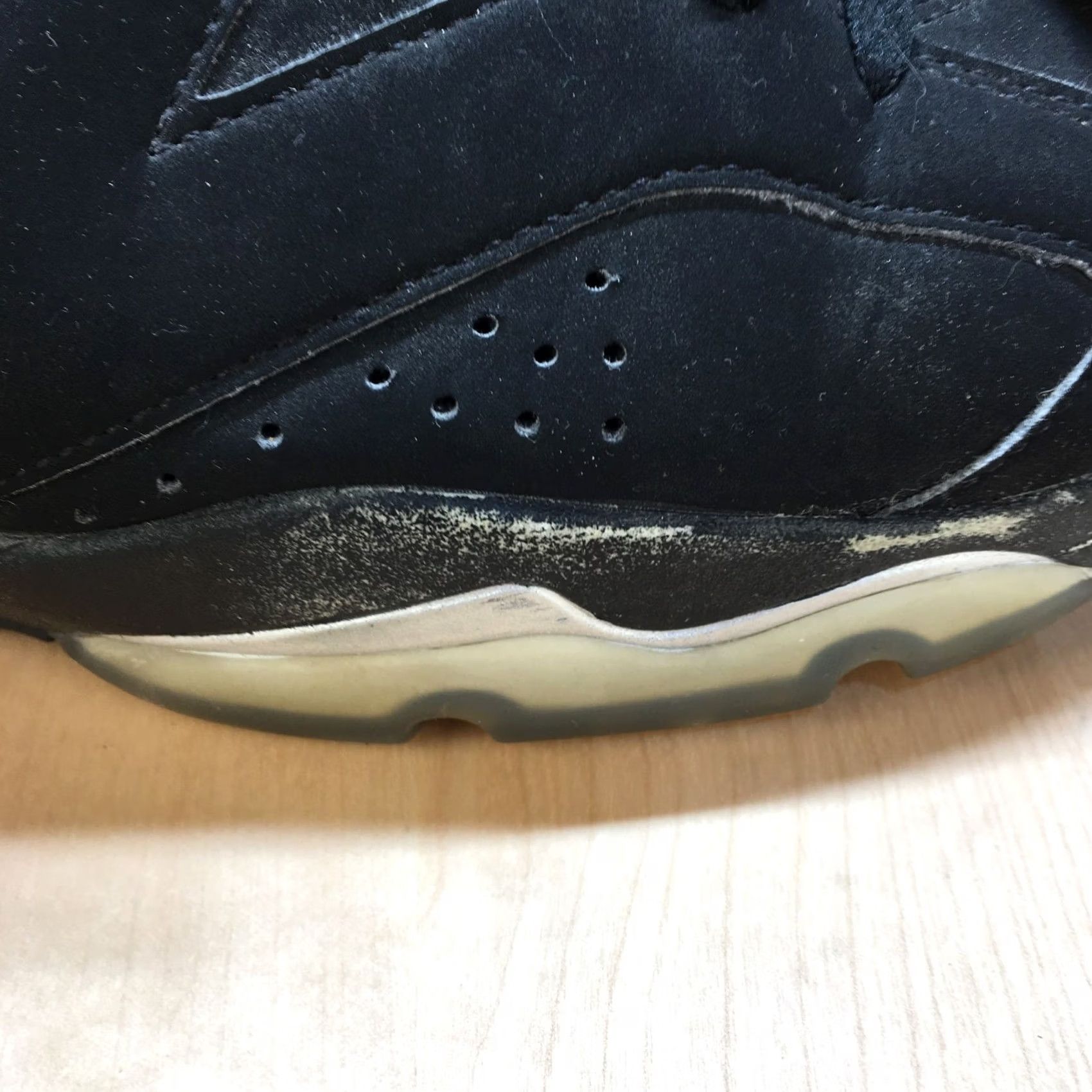 Jordan Brand Nike Jordan 6 Retro Mid Chrome Mens 12 Black Basketball Air DX2836-001 Size US 13 / EU 46 - 4 Thumbnail