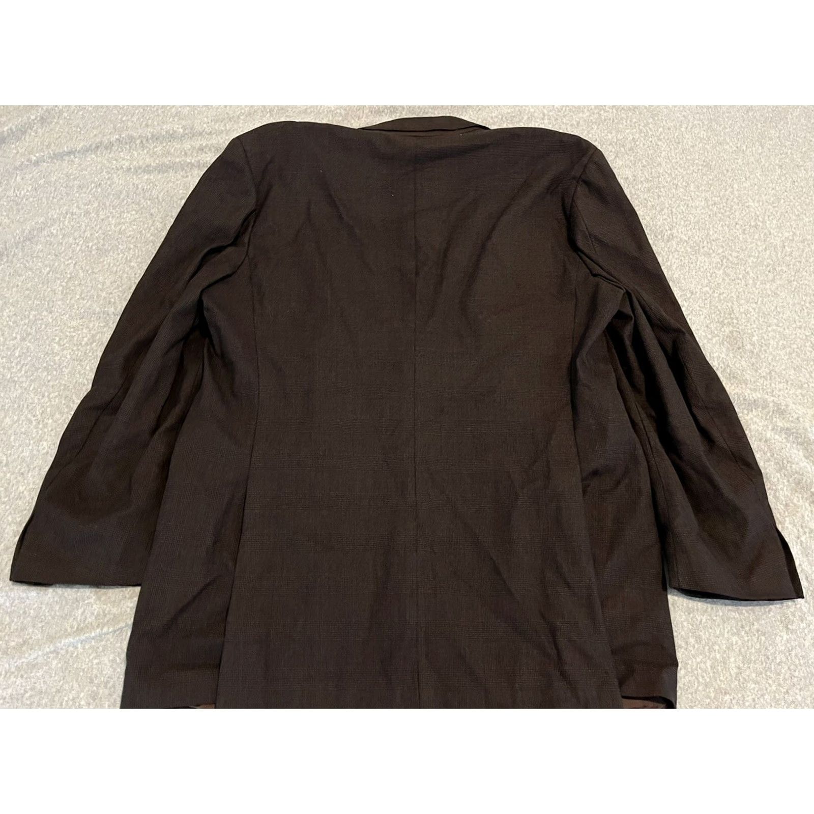 Luigi Bianchi Luigi Bianchi Mantova Mark Shale Brown Wool Jacket Blazer Sport Coat Mens 44L Size 44R - 8 Thumbnail