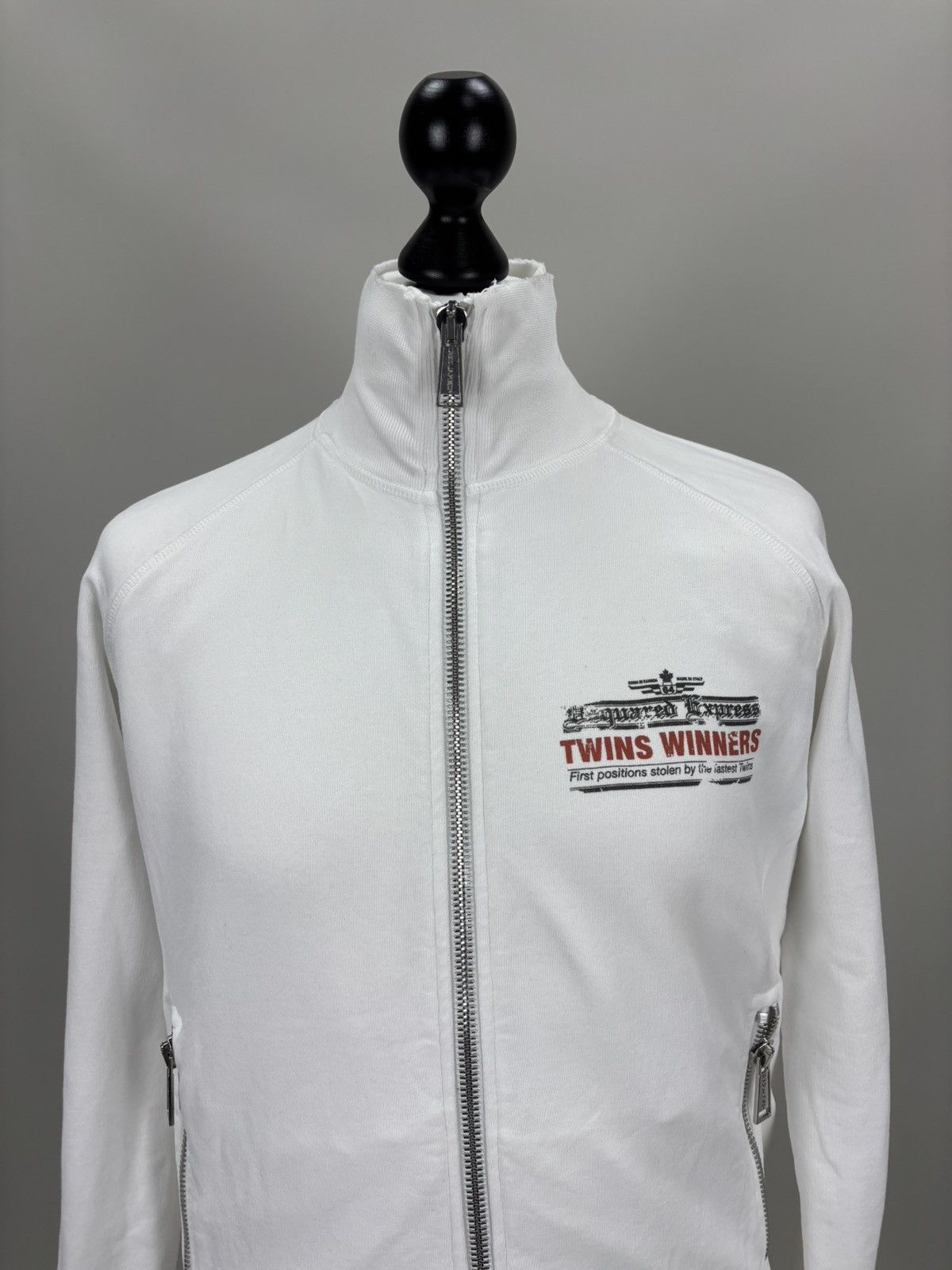Dsquared2 Mens sweatshirt full zip Dsquared2 Size M Color White Size US M / EU 48-50 / 2 - 3 Thumbnail