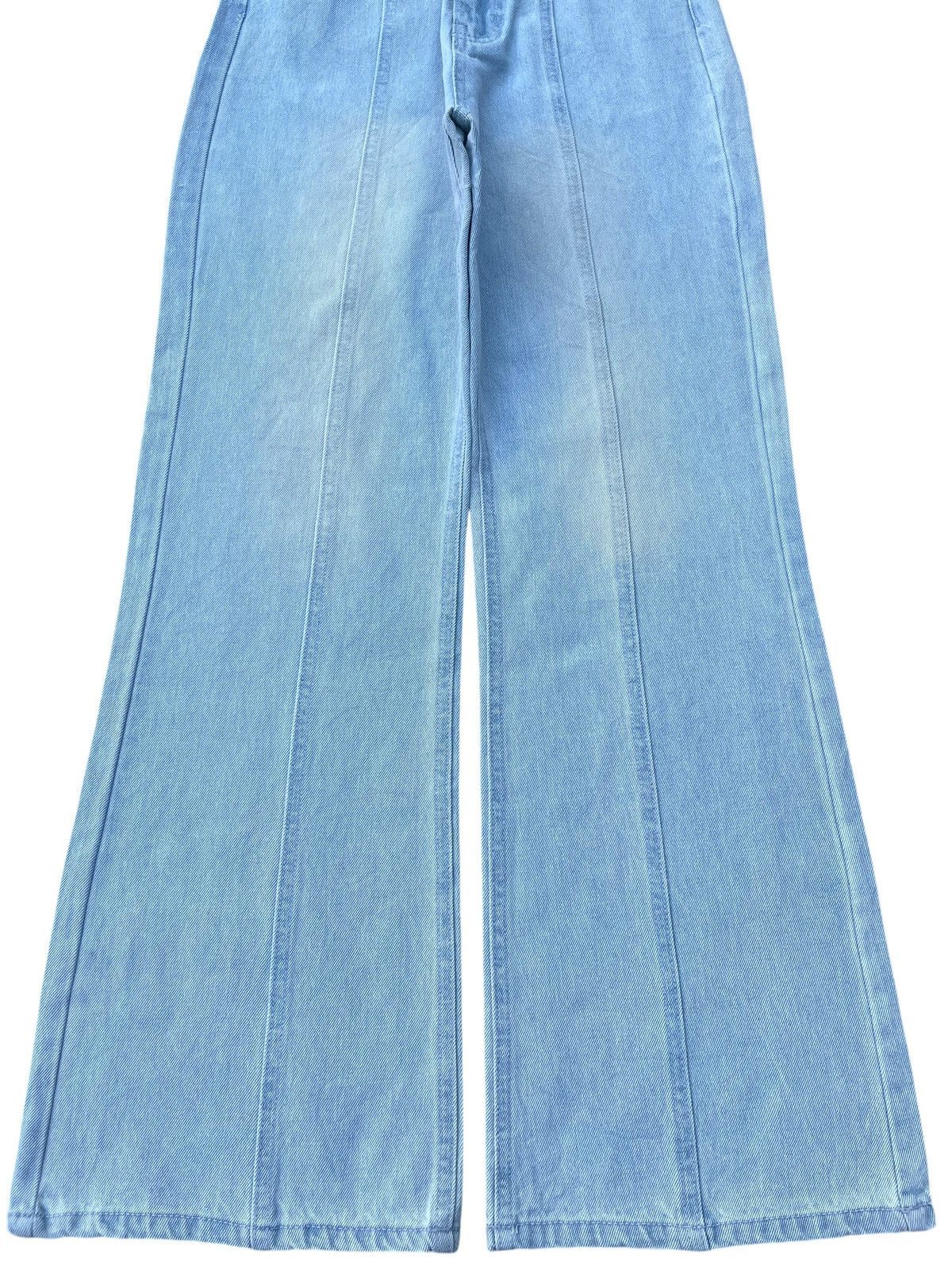 Japanese Brand Vintage Japanese Brand Front Seam Light Blue Wash Flare Jean Size 26" / US 2 / IT 38 - 5 Thumbnail