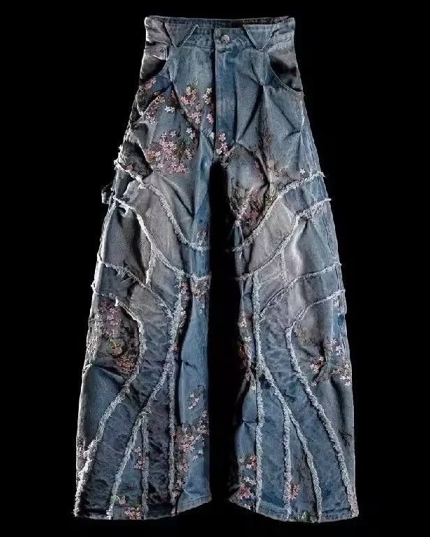Japanese Brand × Vintage cherry embroidered jeans Size US 34 / EU 50 - 3 Thumbnail
