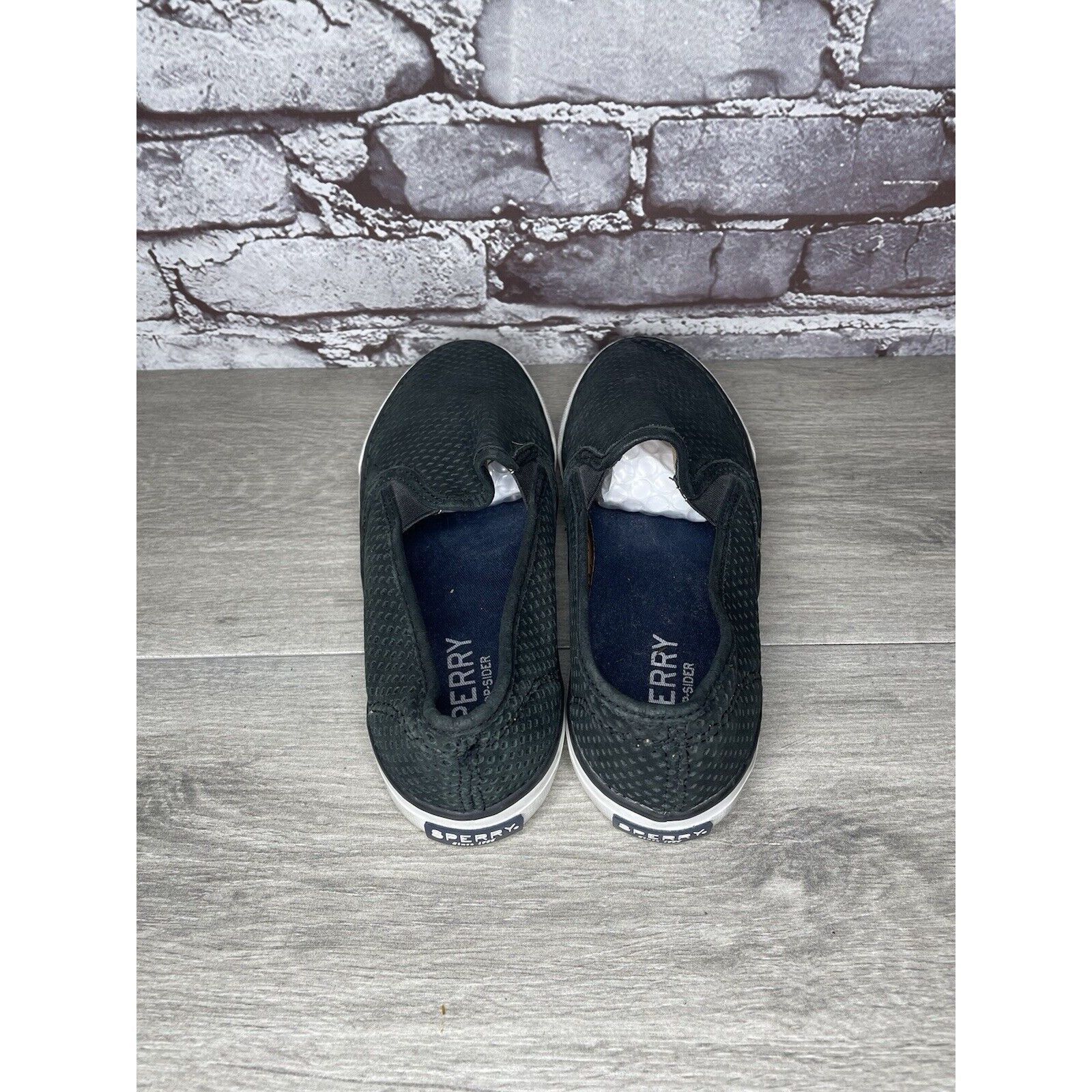 Sperry Sperry Seaside Perfs Perforated Leather Black Slip On Boat S Size US 9 / IT 39 - 16 Thumbnail