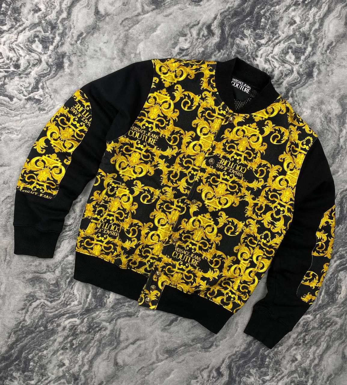 Versace Versace Jeans Couture Baroque Print Full Zip Sweatshirt Size US M / EU 48-50 / 2 - 1 Thumbnail