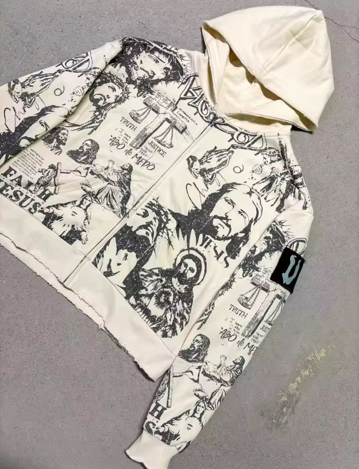Other Retro Digital Print Faith Jesus Edgy Hip Hop Hoodies Size US M / EU 48-50 / 2 - 4 Thumbnail
