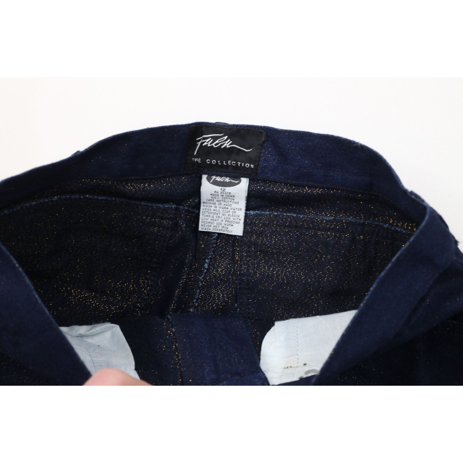 Fubu Vintage 90s Y2K FUBU Babydoll Metallic 2 Piece Denim Suit Size XL / US 12-14 / IT 48-50 - 14 Thumbnail