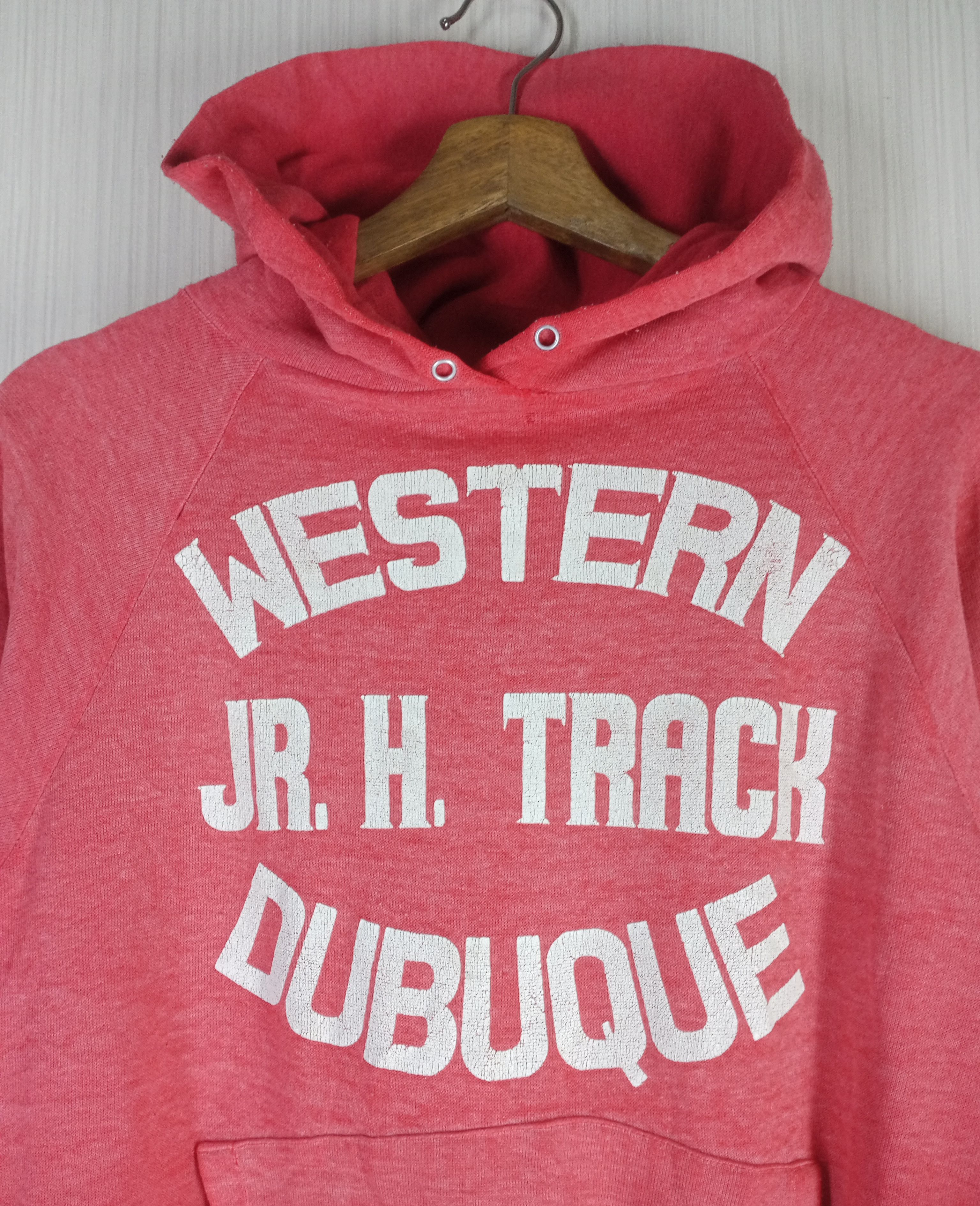 Other Rare Vintage 80s Western Jr. H. Track Dubuque Hoodie Size US M / EU 48-50 / 2 - 2 Thumbnail