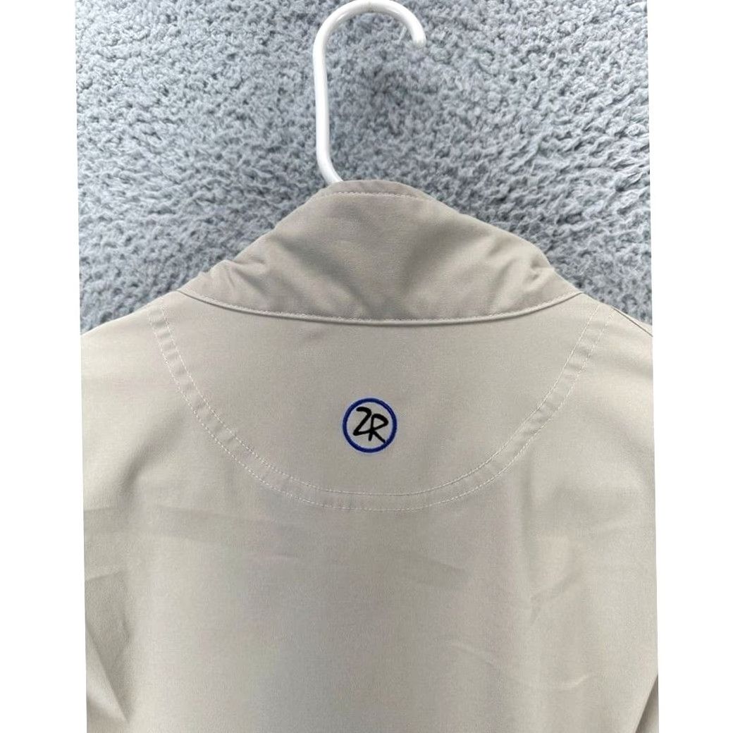 Vintage Zero Restriction Golf Jacket Mens Large Tan Quarter Zip Short Sleeve Windbreaker Pullover Breathable Lightweight Tour Series Size US L / EU 52-54 / 3 - 6 Thumbnail