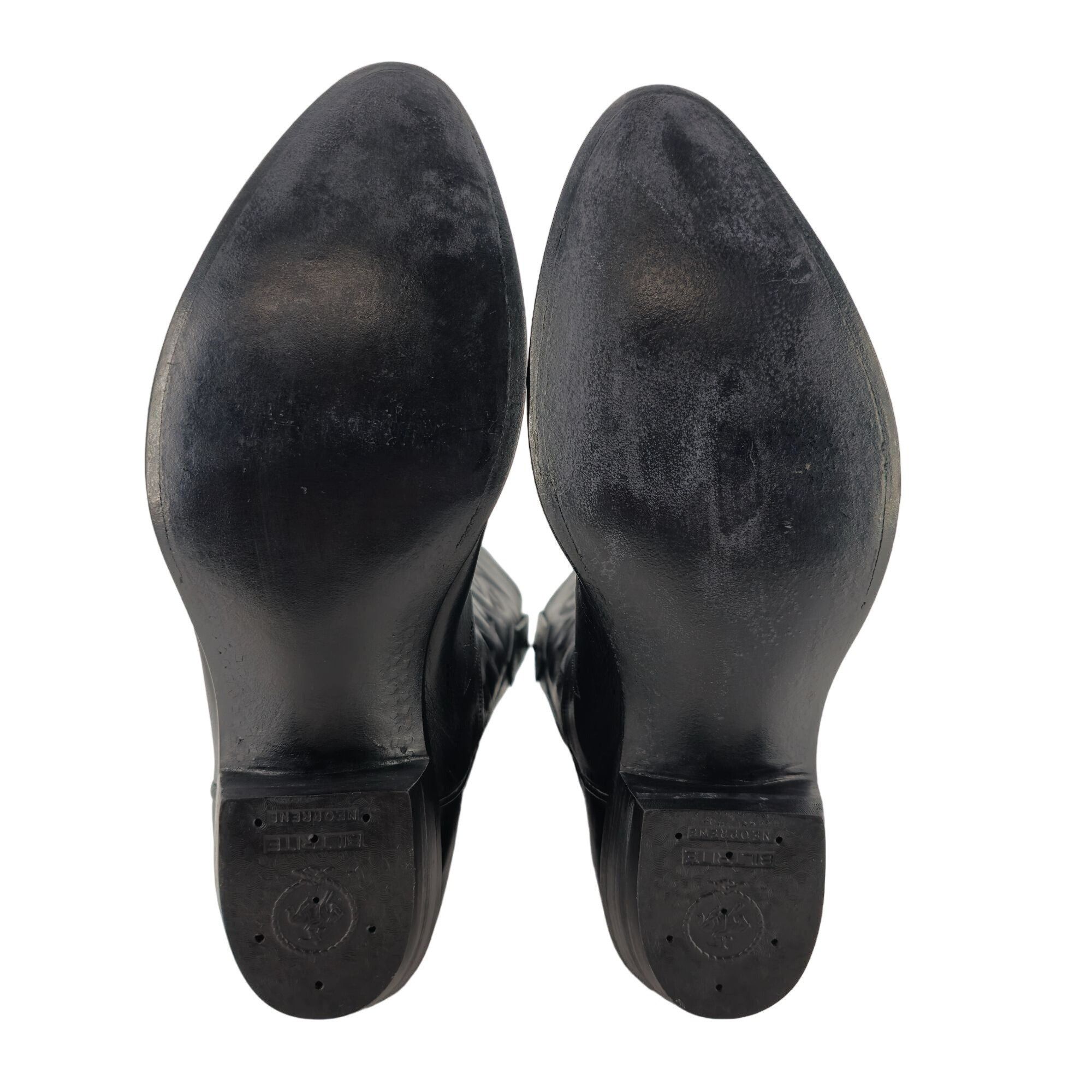 Other J.B. Hill Mens 10EE Wide Black Leather Cowboy Western Boots Size US 10 / EU 43 - 4 Thumbnail