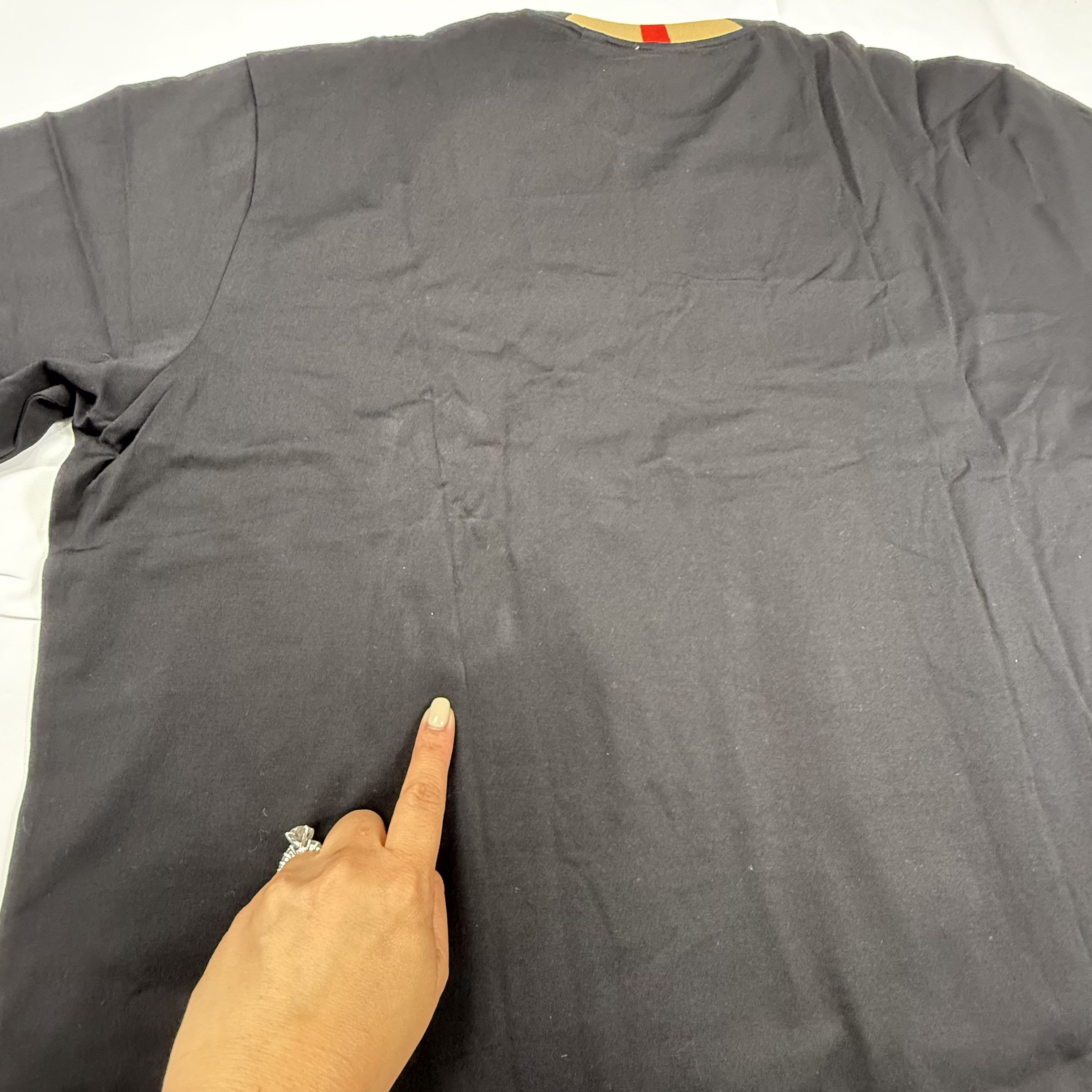 Burberry Burberry Jayson Cotton Logo T-Shirt Striped Ribbed Collar XL Size US XL / EU 56 / 4 - 9 Thumbnail