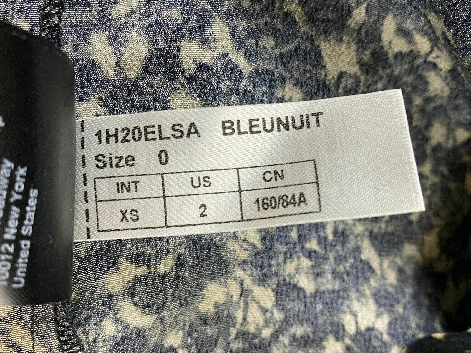 Wilkes Bashford BA&SH Viscose Top in Bleu Nuit Long Sleeve Blouse Size 0 Size XS / US 0-2 / IT 36-38 - 10 Thumbnail
