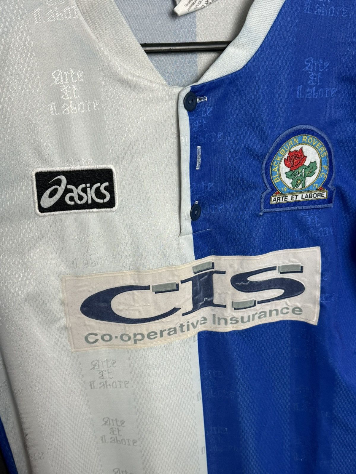 Asics Blackburn Rovers 96/98 Home Football Jersey Size US S / EU 44-46 / 1 - 3 Thumbnail