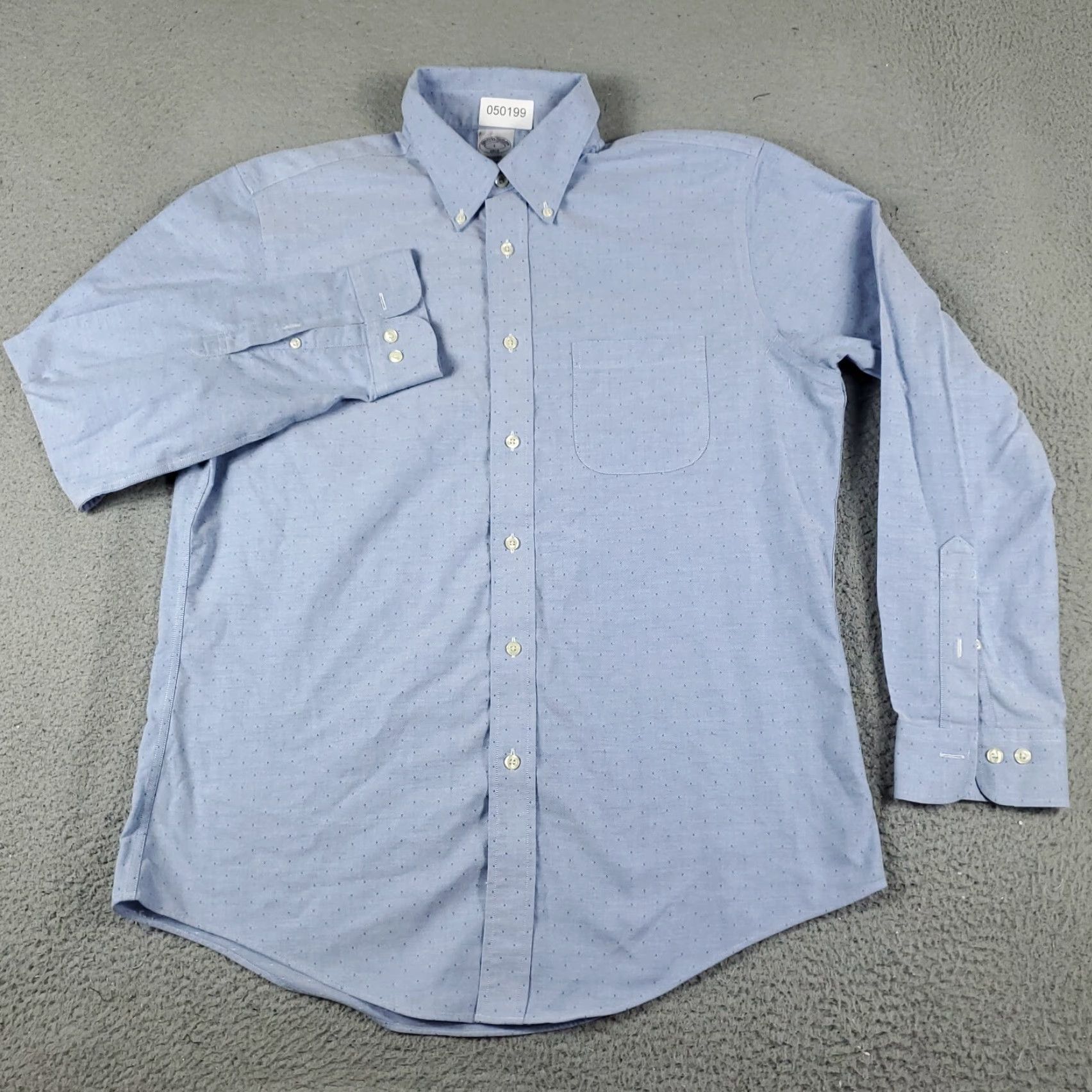 Brooks Brothers Brooks Brothers Shirt Mens Large Blue Casual Button-Up Long Sleeve - Regular Fit, Cotton, Button-Down Collar, 346 Brand, Classic Preppy American Style Size US L / EU 52-54 / 3 - 2 Thumbnail