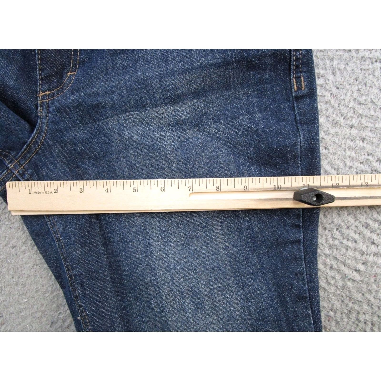 Vintage Maurices Womens Bootcut Dark Wash Stretch Blue Denim Jeans Size 7/8 X Short - Good Used Condition Size 30" / US 8 / IT 44 - 7 Thumbnail