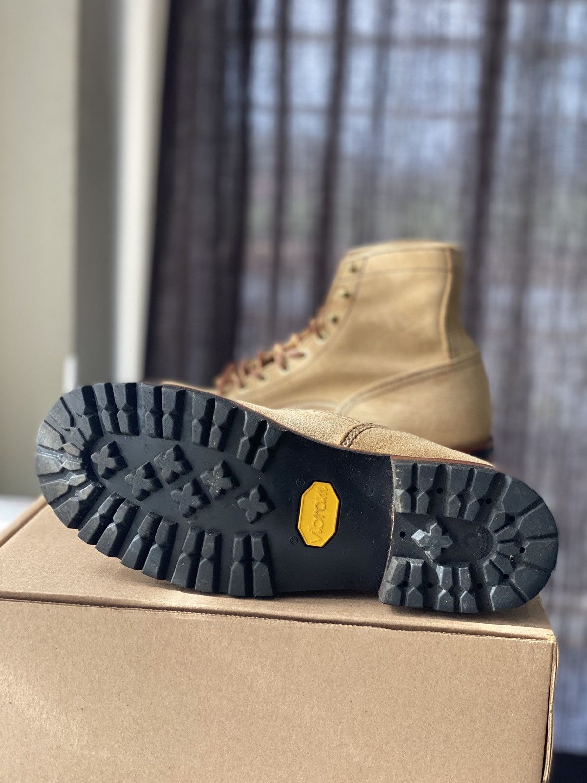 LONE WOLF × Sugar Cane Rare Vintage Sugar Cane Lone Wolf Logger Suede Calf Size US 7.5 / EU 40-41 - 4 Thumbnail