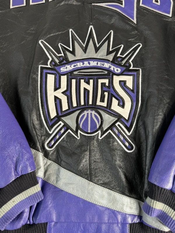 NBA Sacramento Leather Jacket Size US XL / EU 56 / 4 - 17 Thumbnail