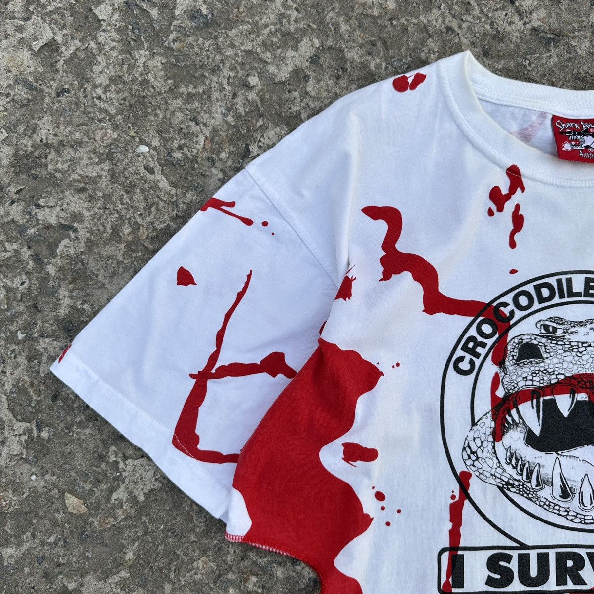 Band Tees × Japanese Brand VTG Japanese Style Shark Attack T-shirts Crocodile Hunter Size US L / EU 52-54 / 3 - 3 Thumbnail