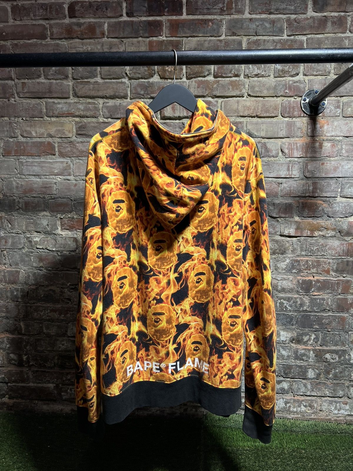 Bape Bape Flame Ape Head Full Zip Hoodie Size US XXL / EU 58 / 5 - 2 Thumbnail