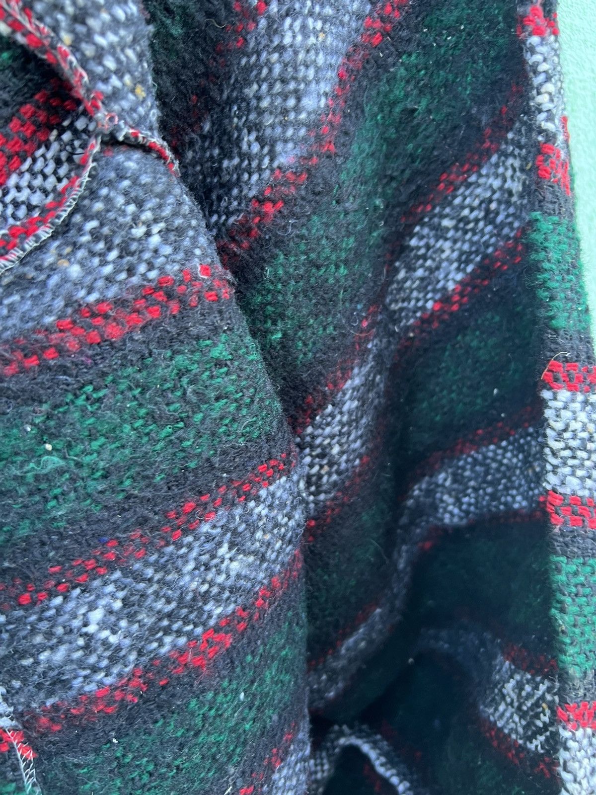 Japanese Brand Vintage VEL-MEX Mexican Baja Hoodie Drug Rug Striped XL Size US L / EU 52-54 / 3 - 11 Thumbnail