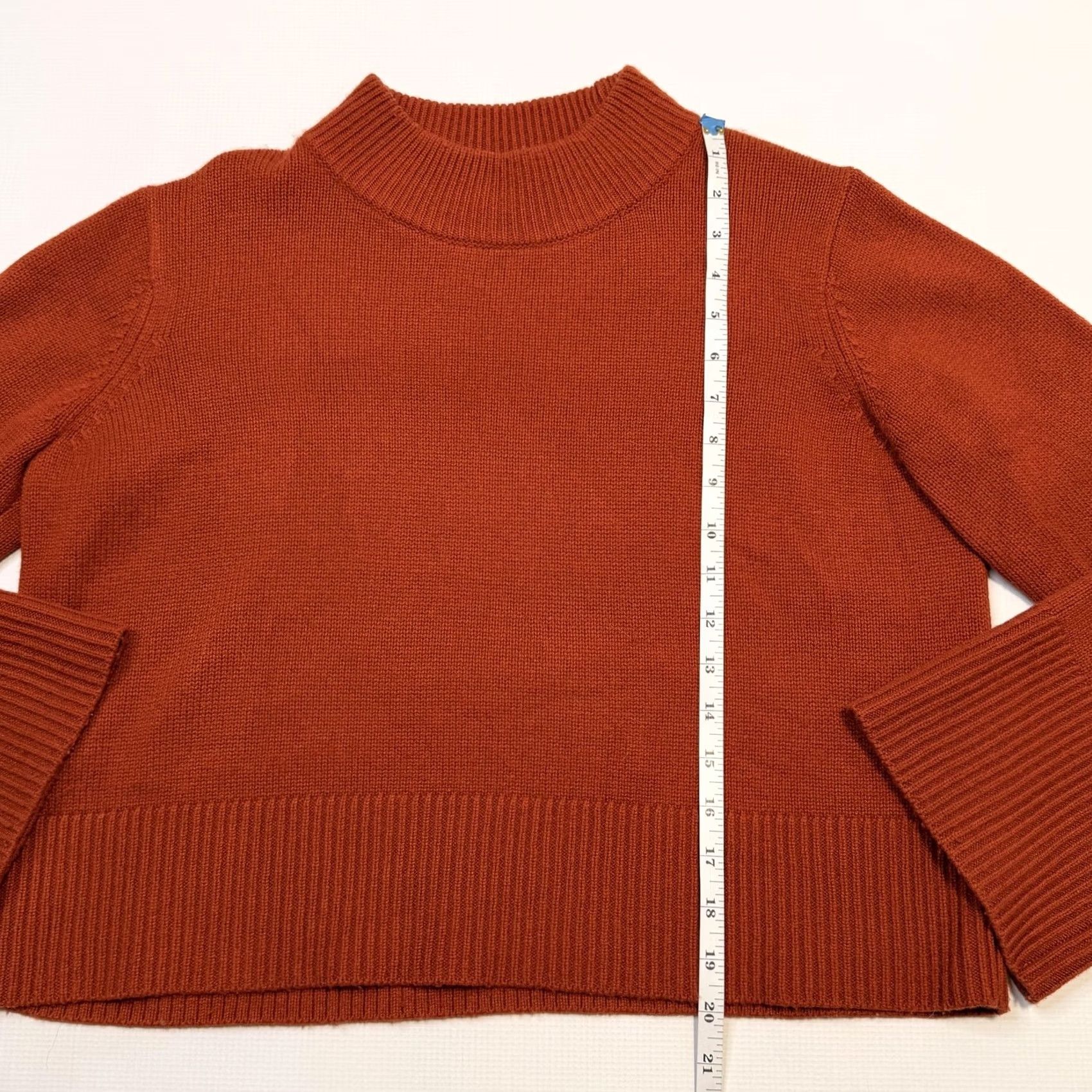 Vintage VINTAGE The Reset Womens XS Orange Sweater Pullover Mock Neck Knit Size XS / US 0-2 / IT 36-38 - 4 Thumbnail