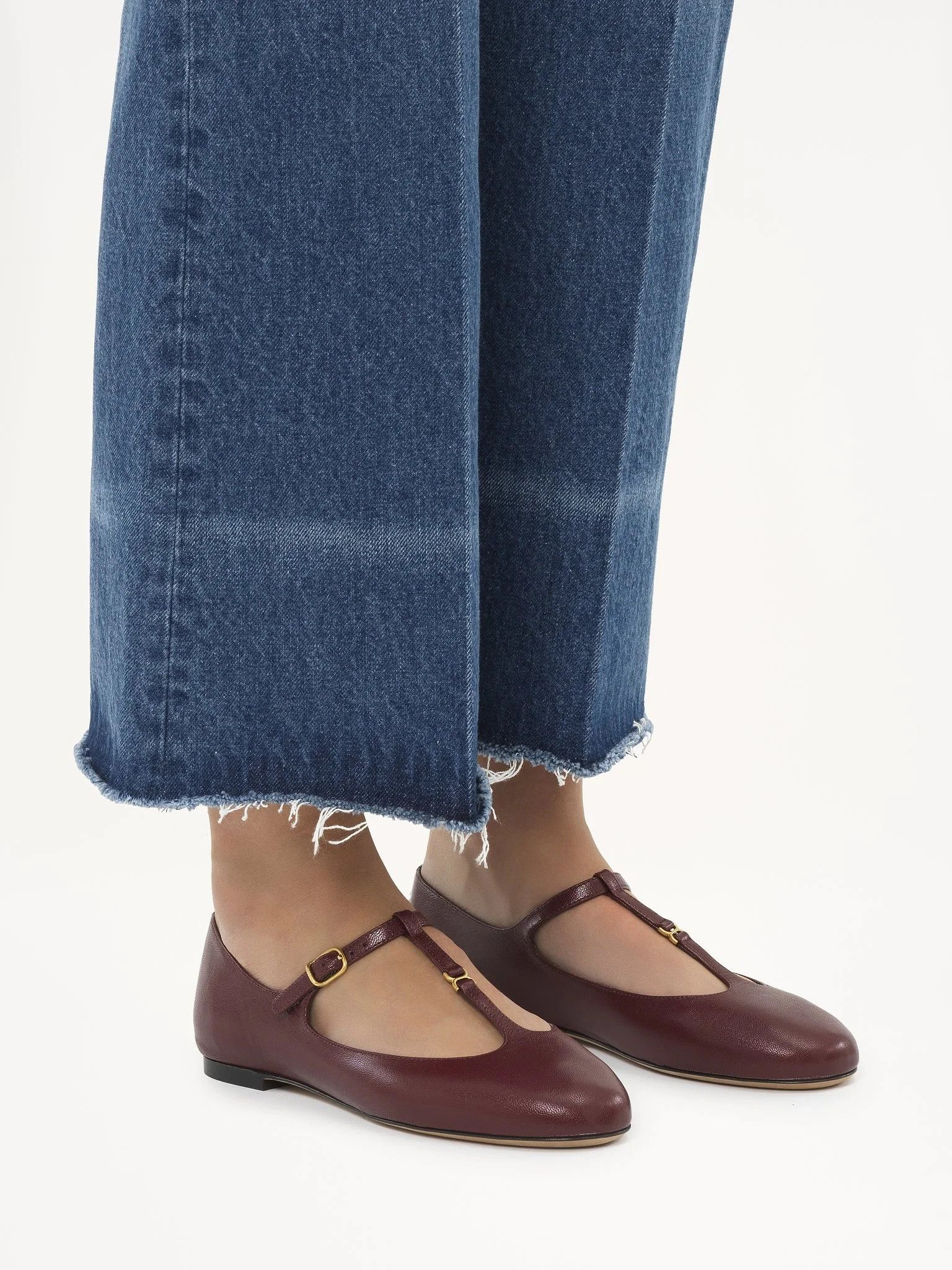 Chloe o1loc1c0226 Marcie Ballerina Flats in Burgundy Size US 7 / IT 37 - 2 Thumbnail