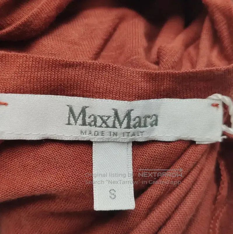 Max Mara MaxMara Summer Brown Cashmere Blend Short Sleeve Tee . Size S / US 4 / IT 40 - 3 Thumbnail