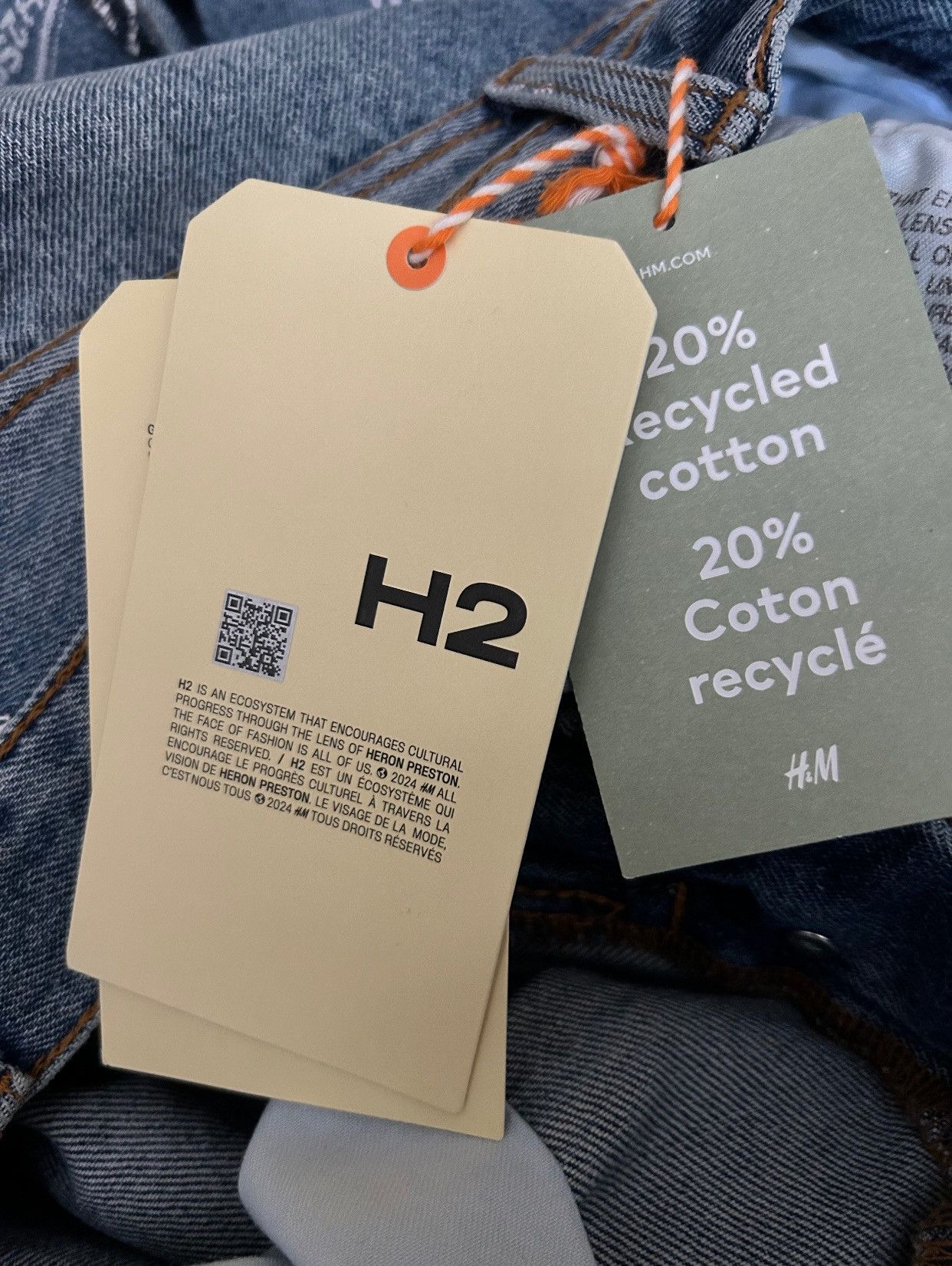 H&M × Heron Preston H2 SPORT LOOSE JEANS Size US 32 / EU 48 - 10 Thumbnail