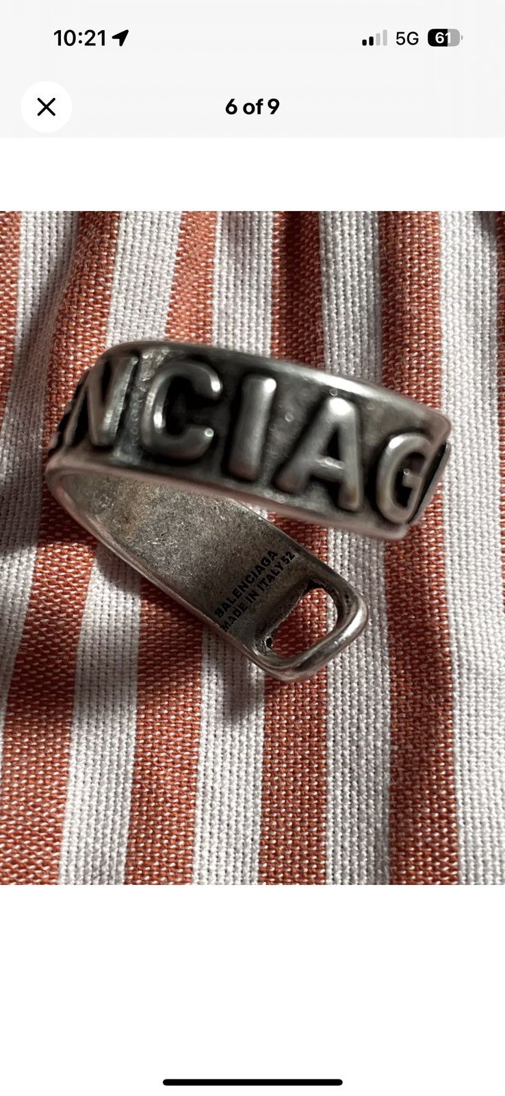 Balenciaga Balenciaga Ring Size 52 Size ONE SIZE - 6 Thumbnail
