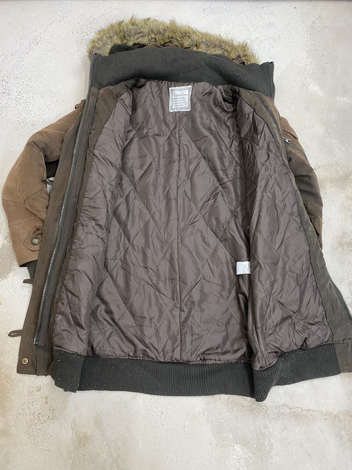 If Six Was Nine Vintage Japan C'estbien Vous Wool Fur Sunfaded Parka Jacket Size US S / EU 44-46 / 1 - 15 Thumbnail