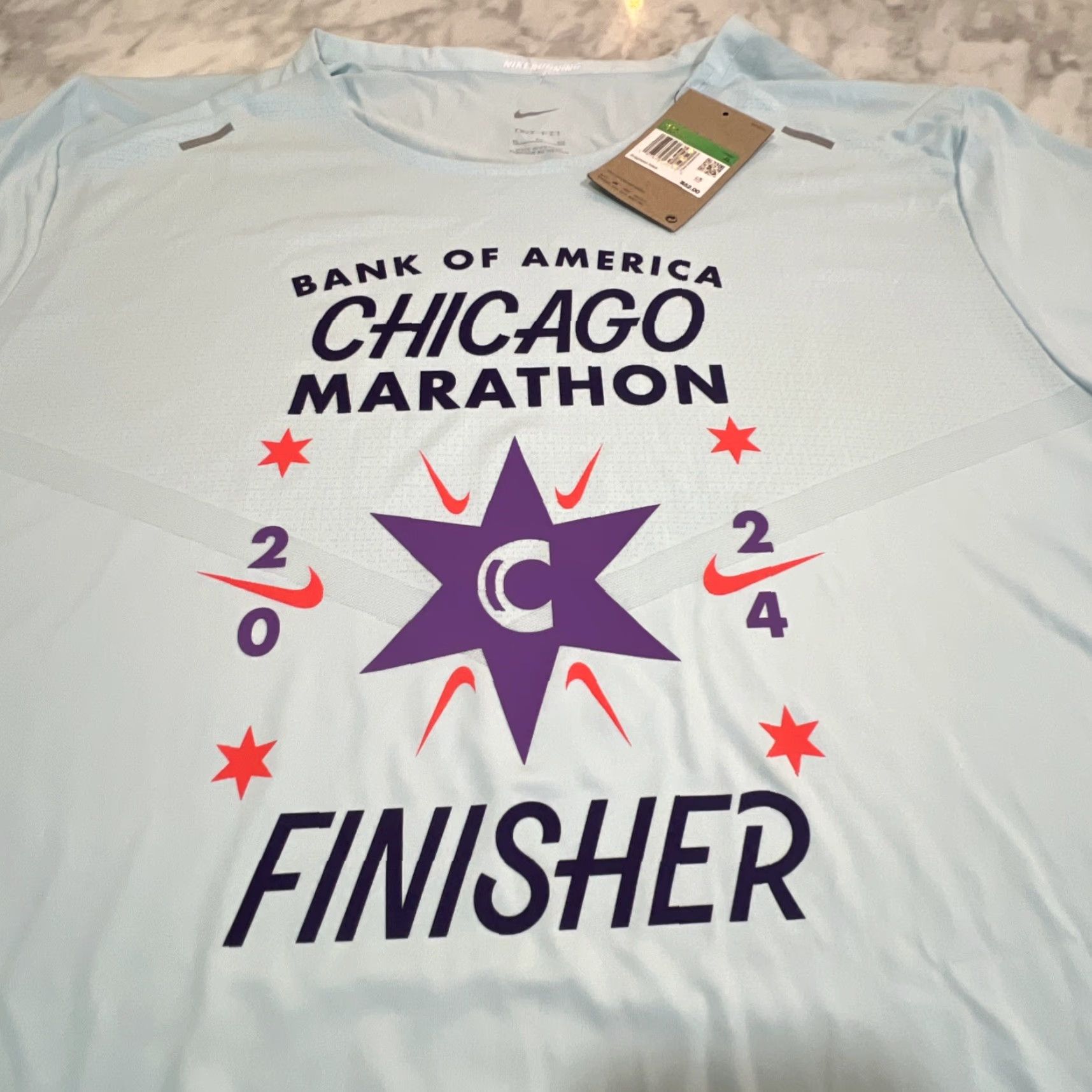 Nike Nike Running 365 Chicago Marathon 2024 Finisher Shirt Men XL FV6330 474 NWT Size US S / EU 44-46 / 1 - 3 Thumbnail