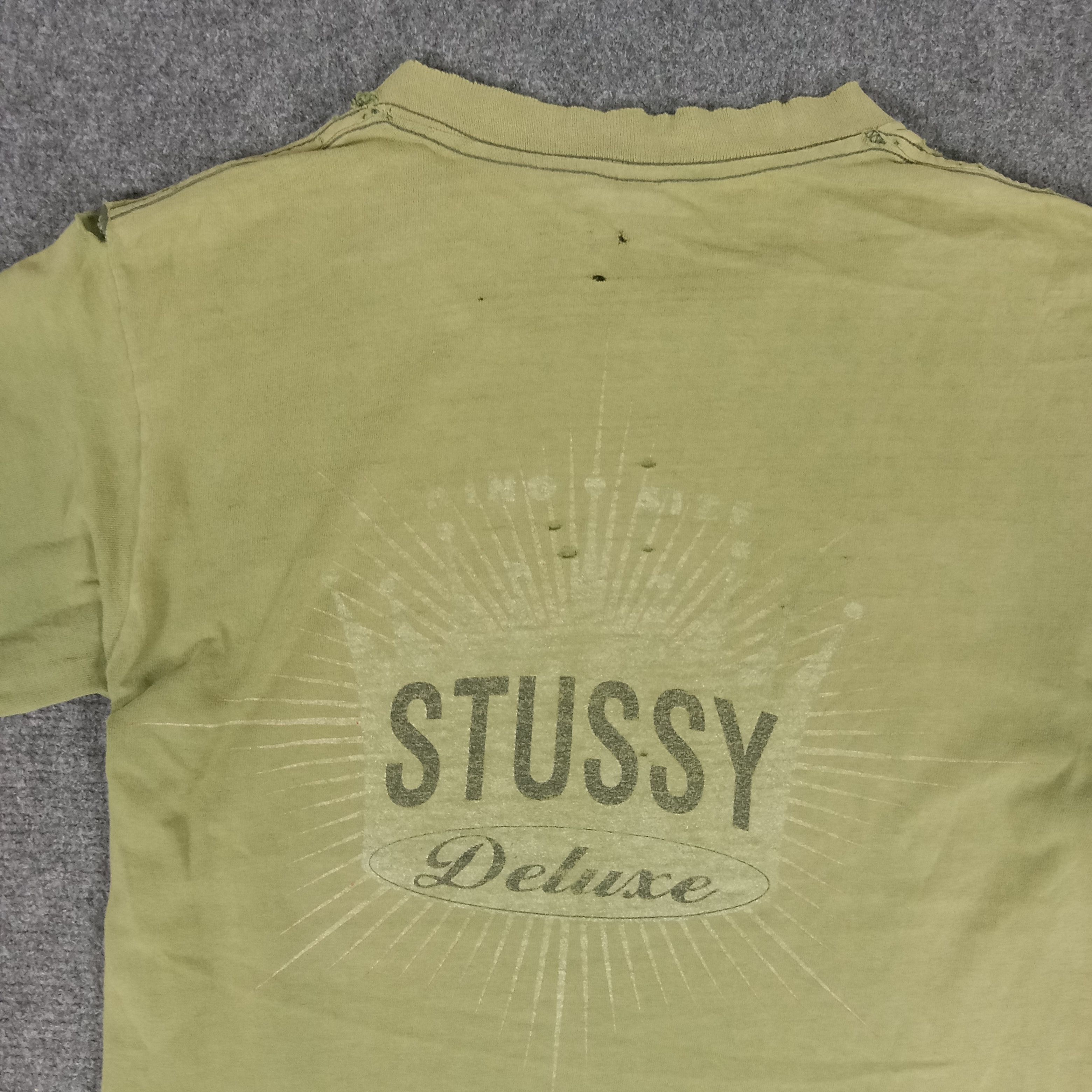 Stussy × Vintage Stussy Deluxe Distressed Style Tshirt Size US S / EU 44-46 / 1 - 2 Thumbnail